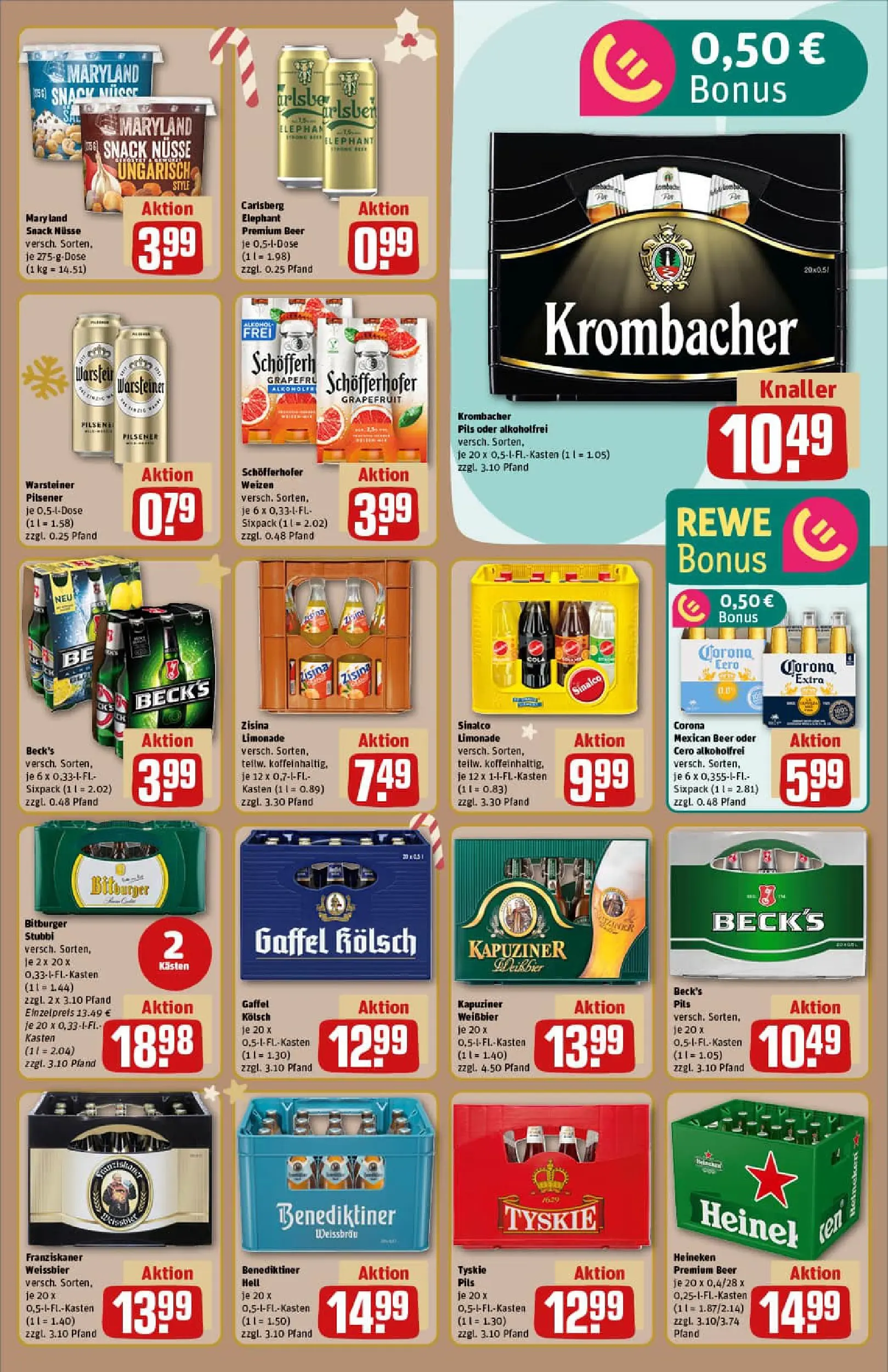 REWE Prospekt ab 15.12.2025 zum Blättern » Angebote | Seite: 17 | Produkte: Tyskie, Carlsberg, Grapefruit, Nüsse