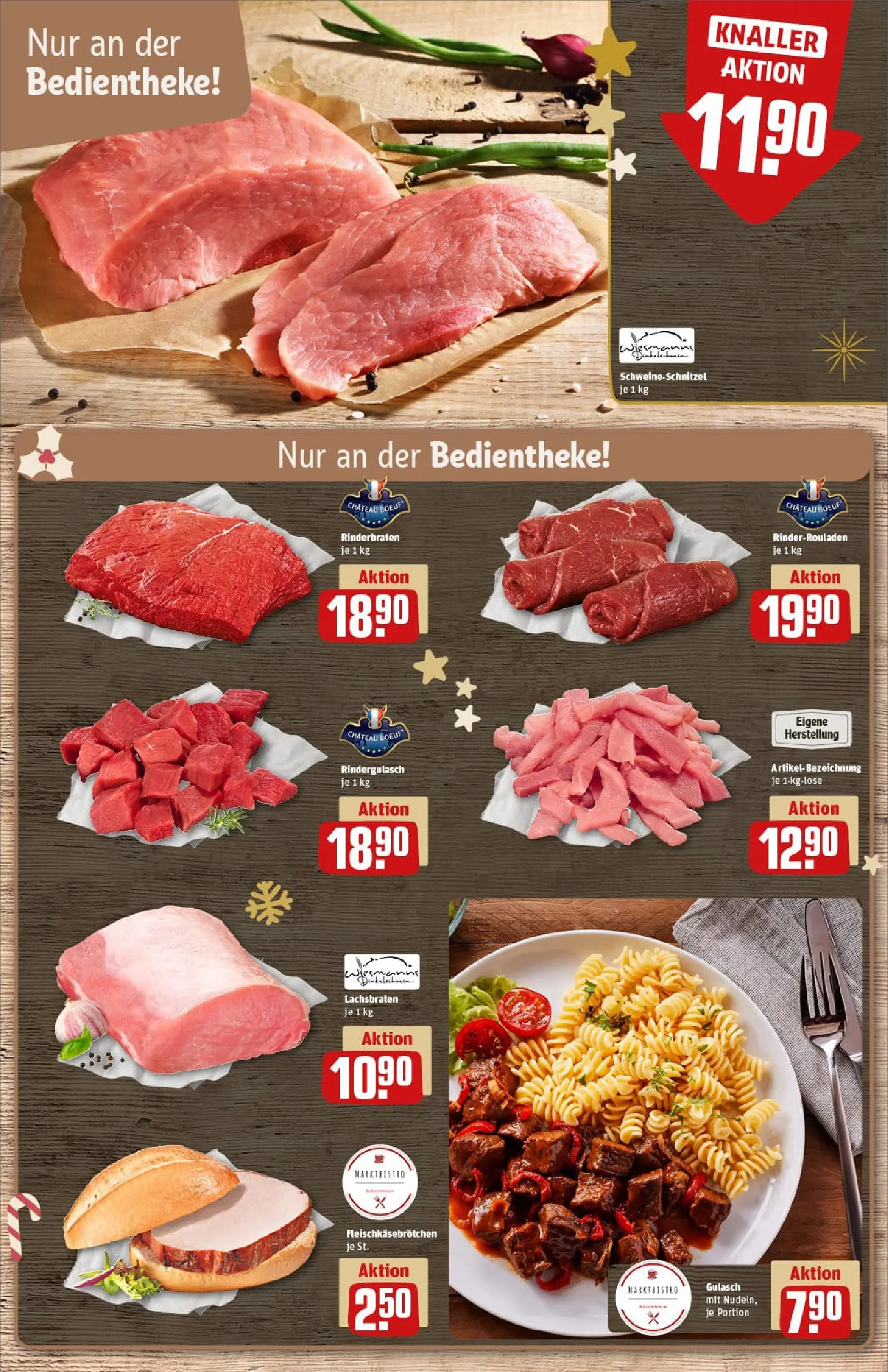REWE Prospekt ab 15.12.2025 zum Blättern » Angebote | Seite: 8 | Produkte: Rinderrouladen, Rinderbraten, Gulasch, Nudeln