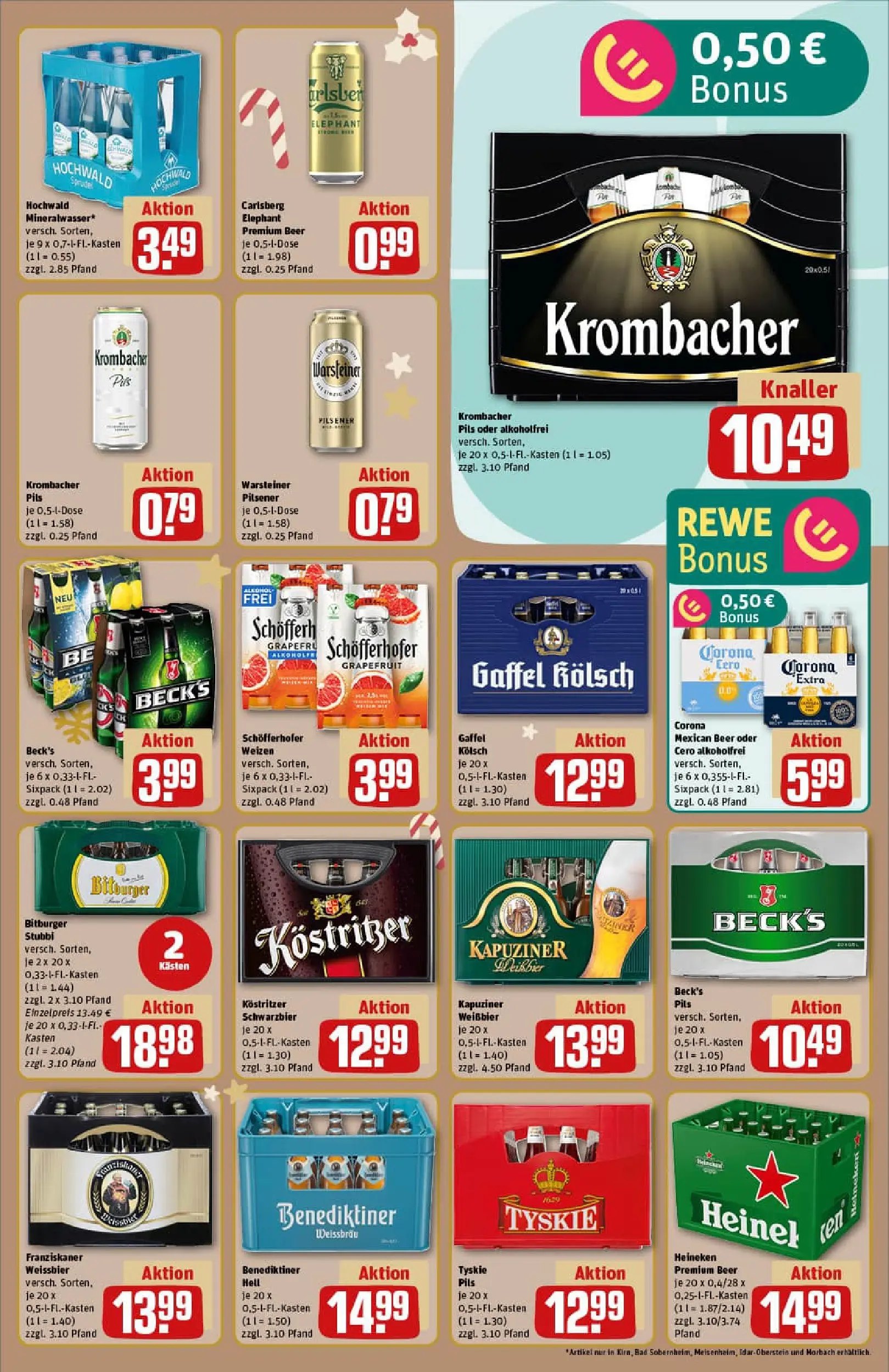 REWE Prospekt ab 15.12.2025 zum Blättern » Angebote | Seite: 17 | Produkte: Bitburger, Franziskaner, Kostritzer, Krombacher