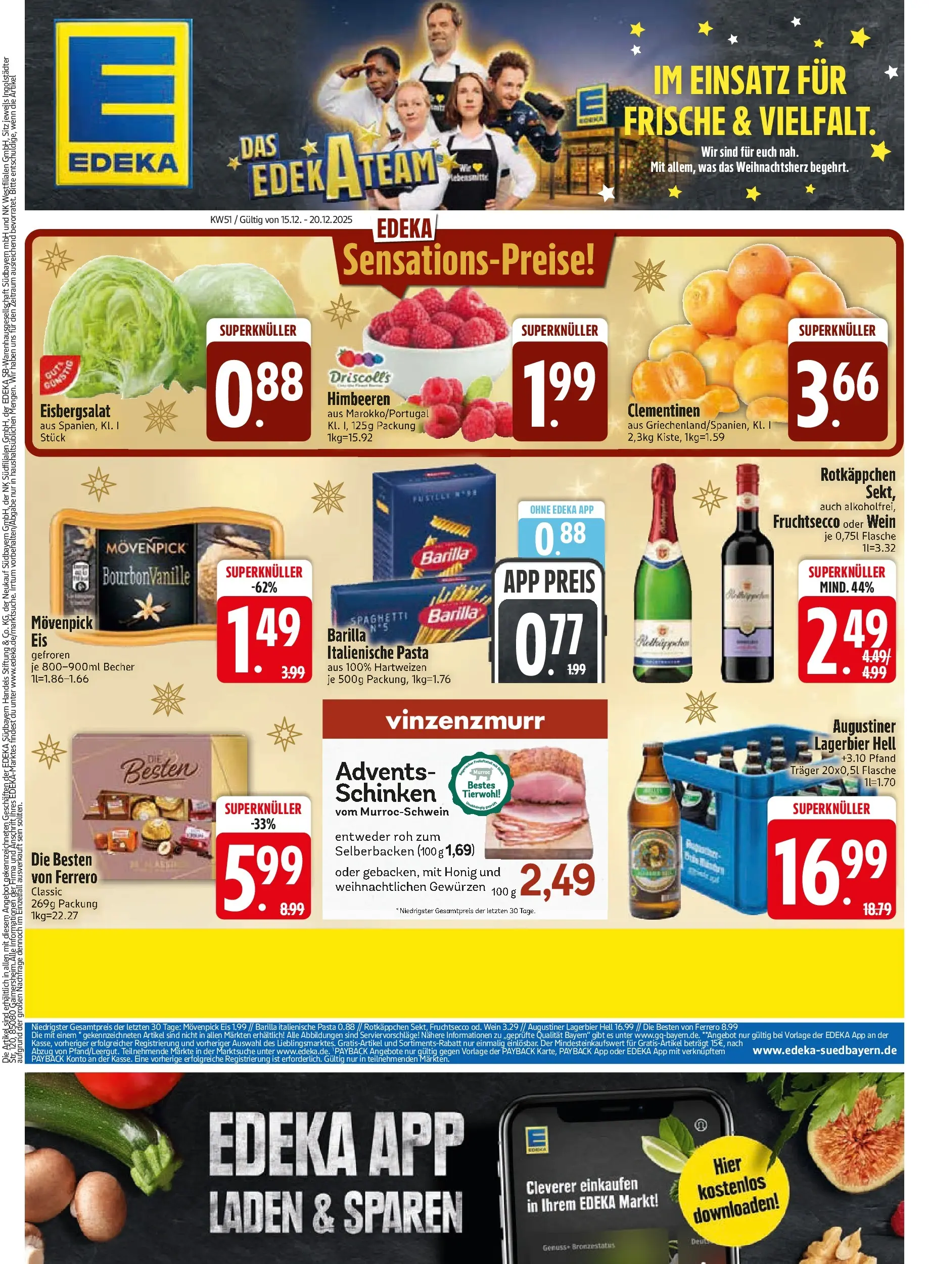 Edeka prospekt Ottobrunn	 (ab 15.12.2025) » Angebote Online | Seite: 3 | Produkte: Barilla, Rotkäppchen, Pasta, Eis