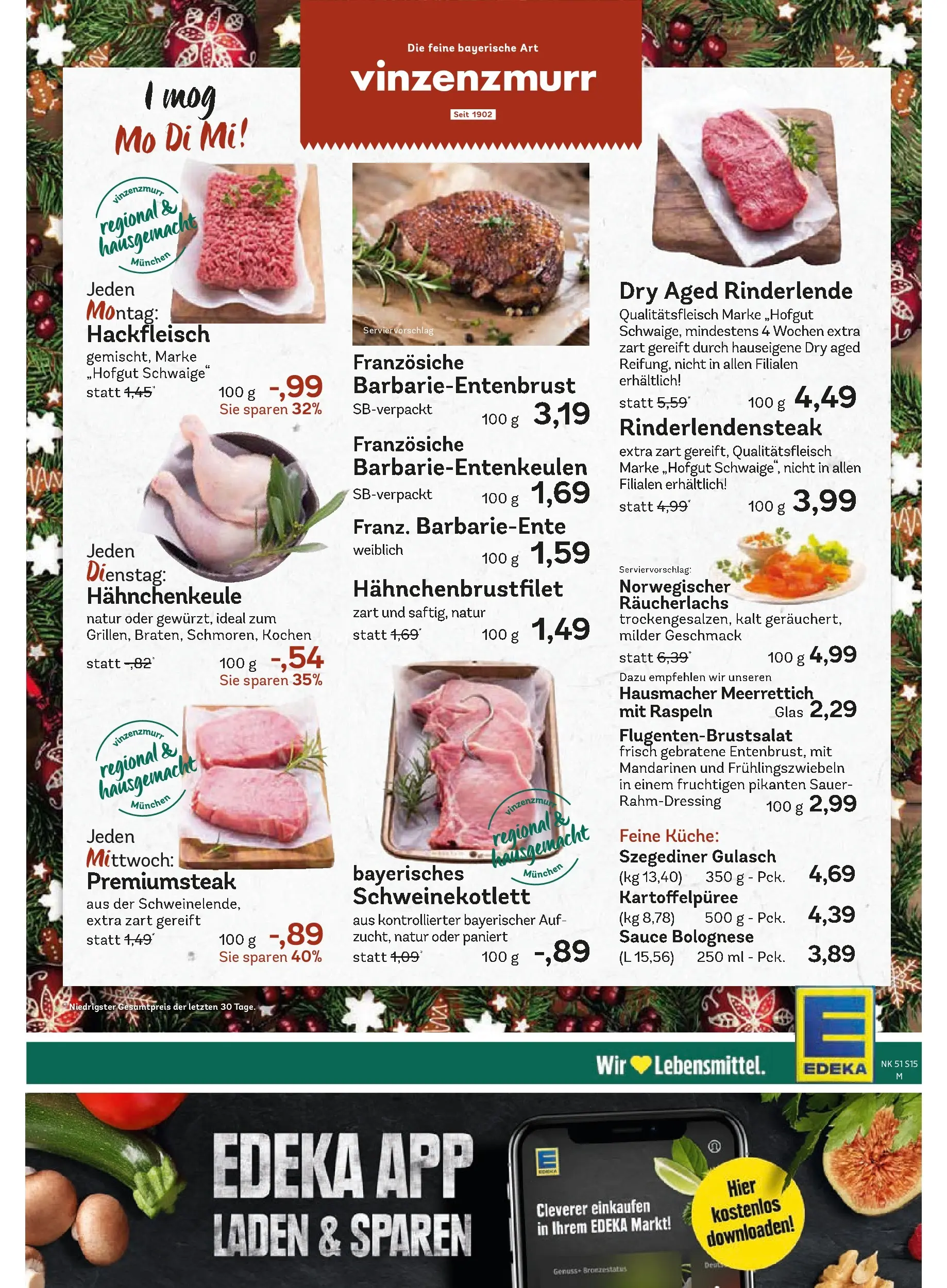 Edeka prospekt Ottobrunn	 (ab 15.12.2025) » Angebote Online | Seite: 17 | Produkte: Küche, Mandarinen, Räucherlachs, Hackfleisch