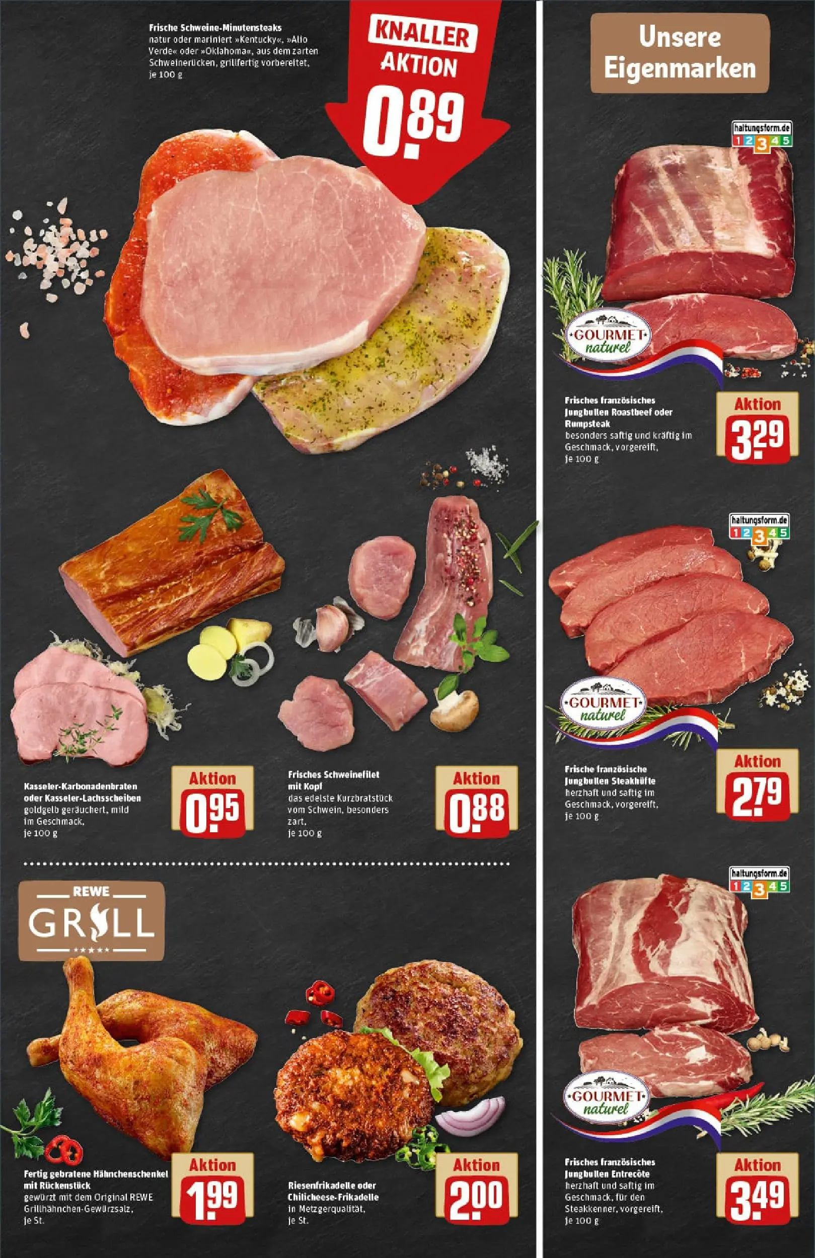 REWE Prospekt ab 15.12.2025 zum Blättern » Angebote | Seite: 7 | Produkte: Rumpsteak, Hahnchenschenkel, Entrecote, Schweinefilet