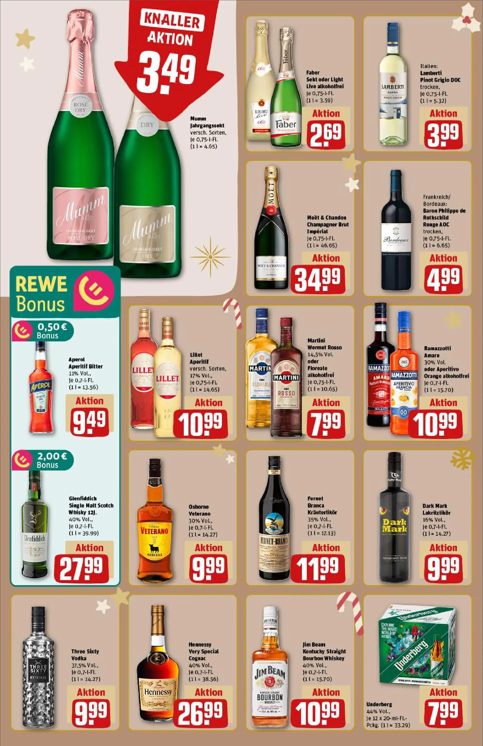 REWE Prospekt ab 15.12.2025 zum Blättern » Angebote | Seite: 17 | Produkte: Martini, Lillet, Aperol, Vodka