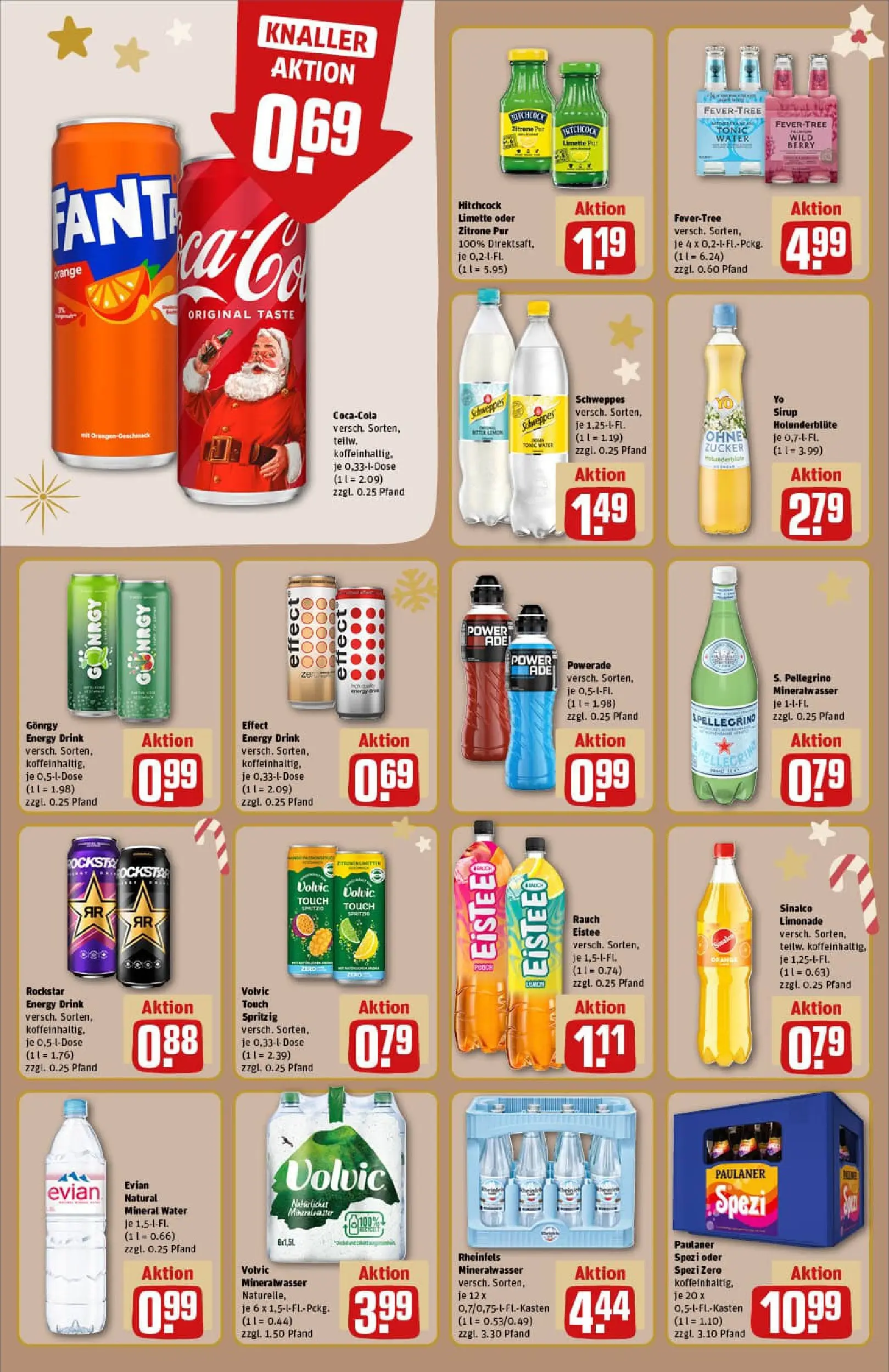 REWE Prospekt ab 15.12.2025 zum Blättern » Angebote | Seite: 18 | Produkte: Rockstar energy, Schweppes, Mineralwasser, Volvic