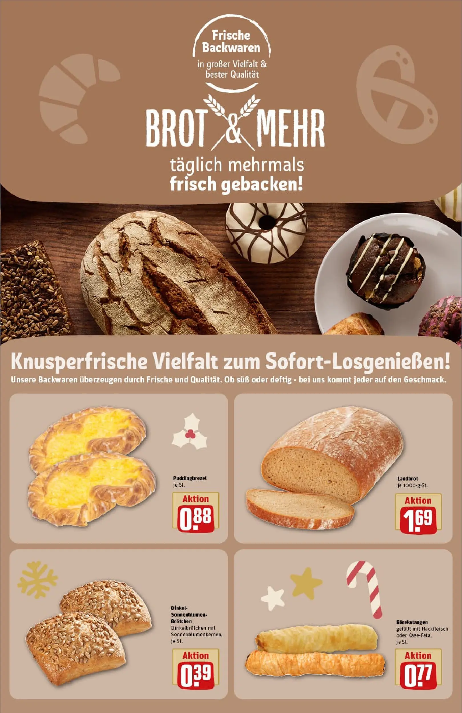 REWE Prospekt ab 15.12.2025 zum Blättern » Angebote | Seite: 27 | Produkte: Brot, Hackfleisch