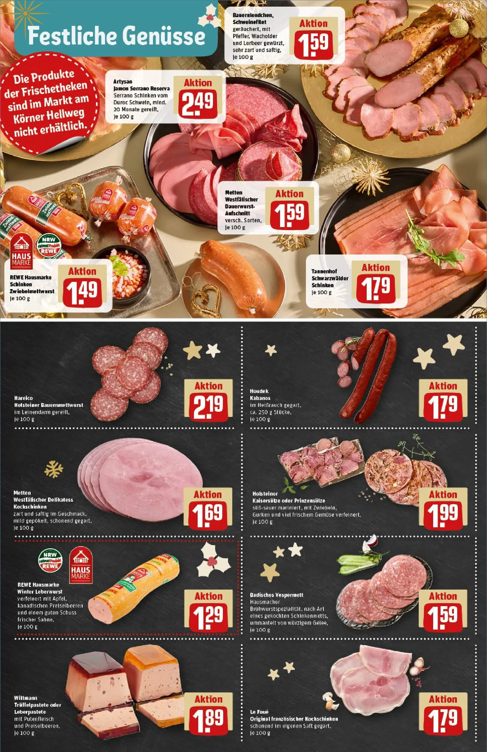 REWE Prospekt ab 15.12.2025 zum Blättern » Angebote | Seite: 8 | Produkte: Gemüse, Serrano schinken, Schinken, Gurken