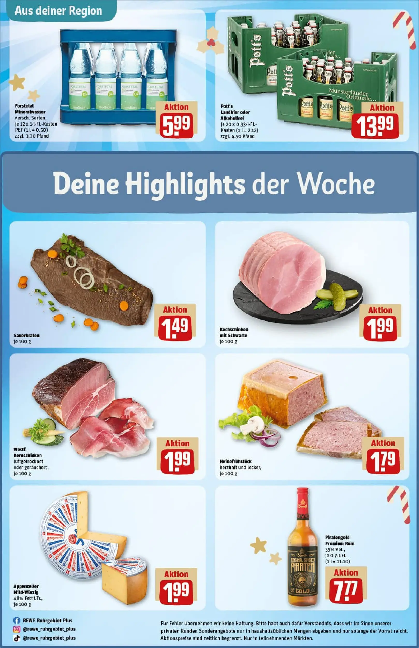 REWE Prospekt ab 15.12.2025 zum Blättern » Angebote | Seite: 29 | Produkte: Rum, Mineralwasser