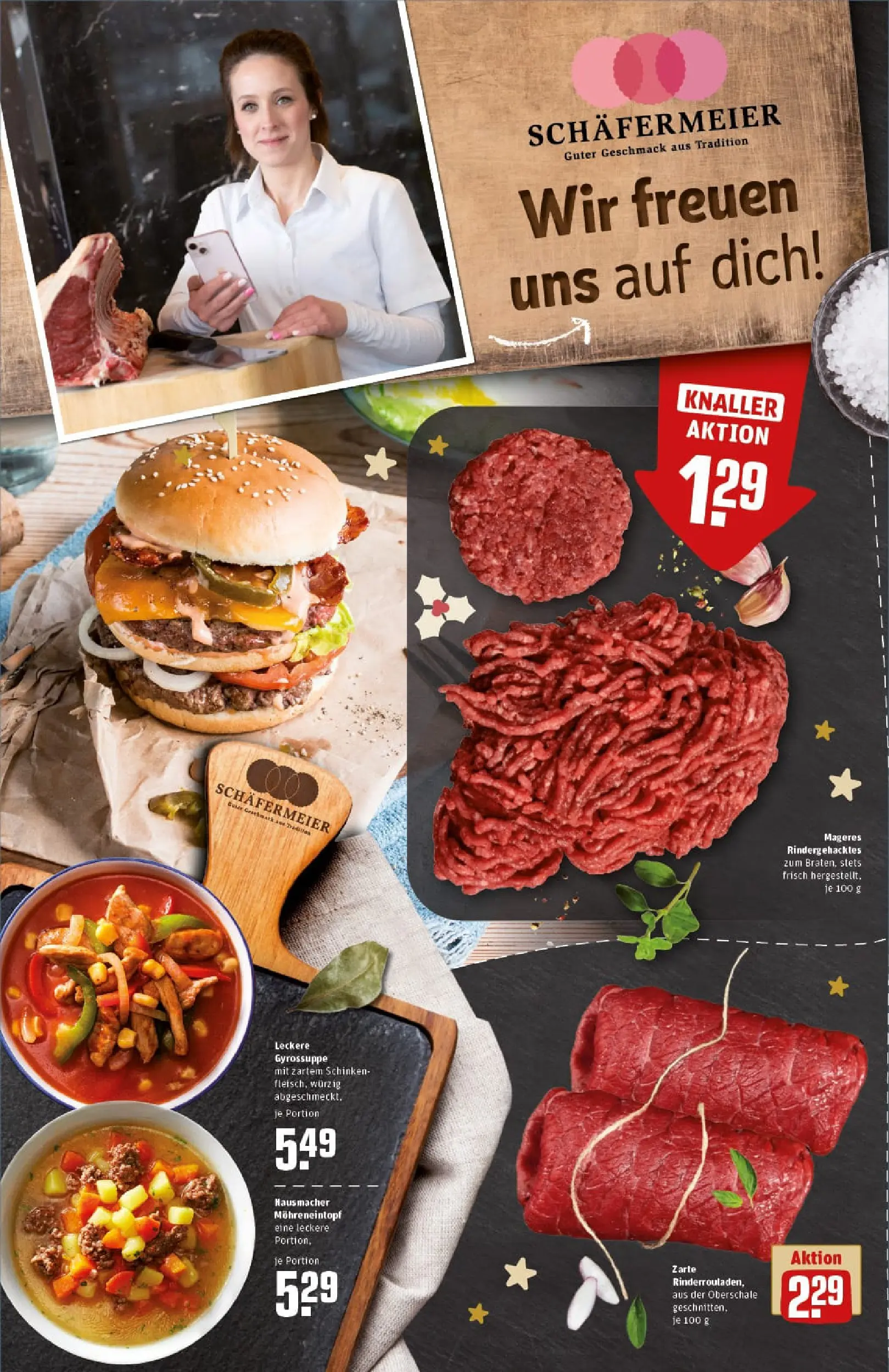 REWE Prospekt ab 15.12.2025 zum Blättern » Angebote | Seite: 6 | Produkte: Rinderrouladen, Gyros, Schinken