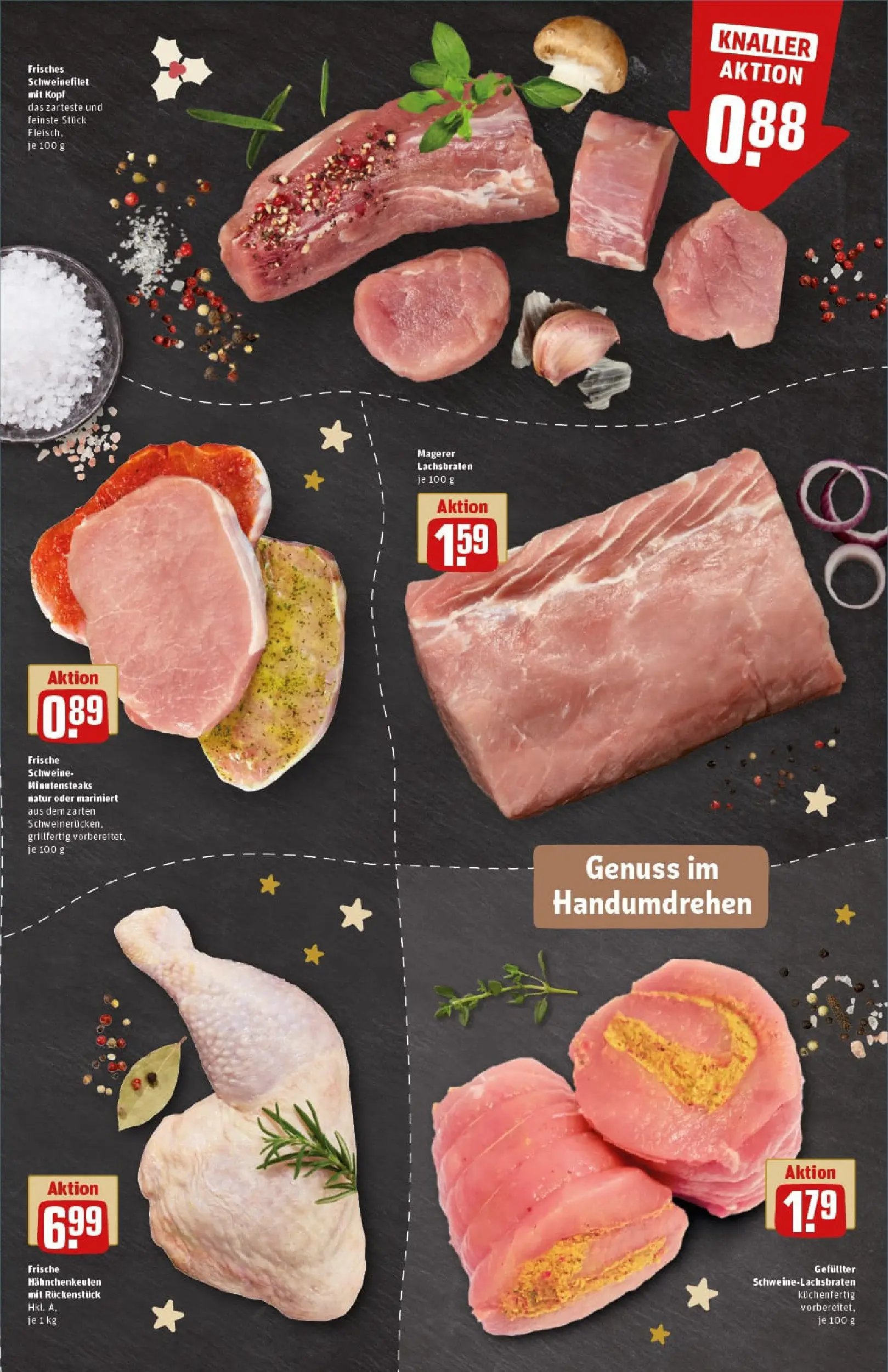 REWE Prospekt ab 15.12.2025 zum Blättern » Angebote | Seite: 7 | Produkte: Schweinefilet, Steak