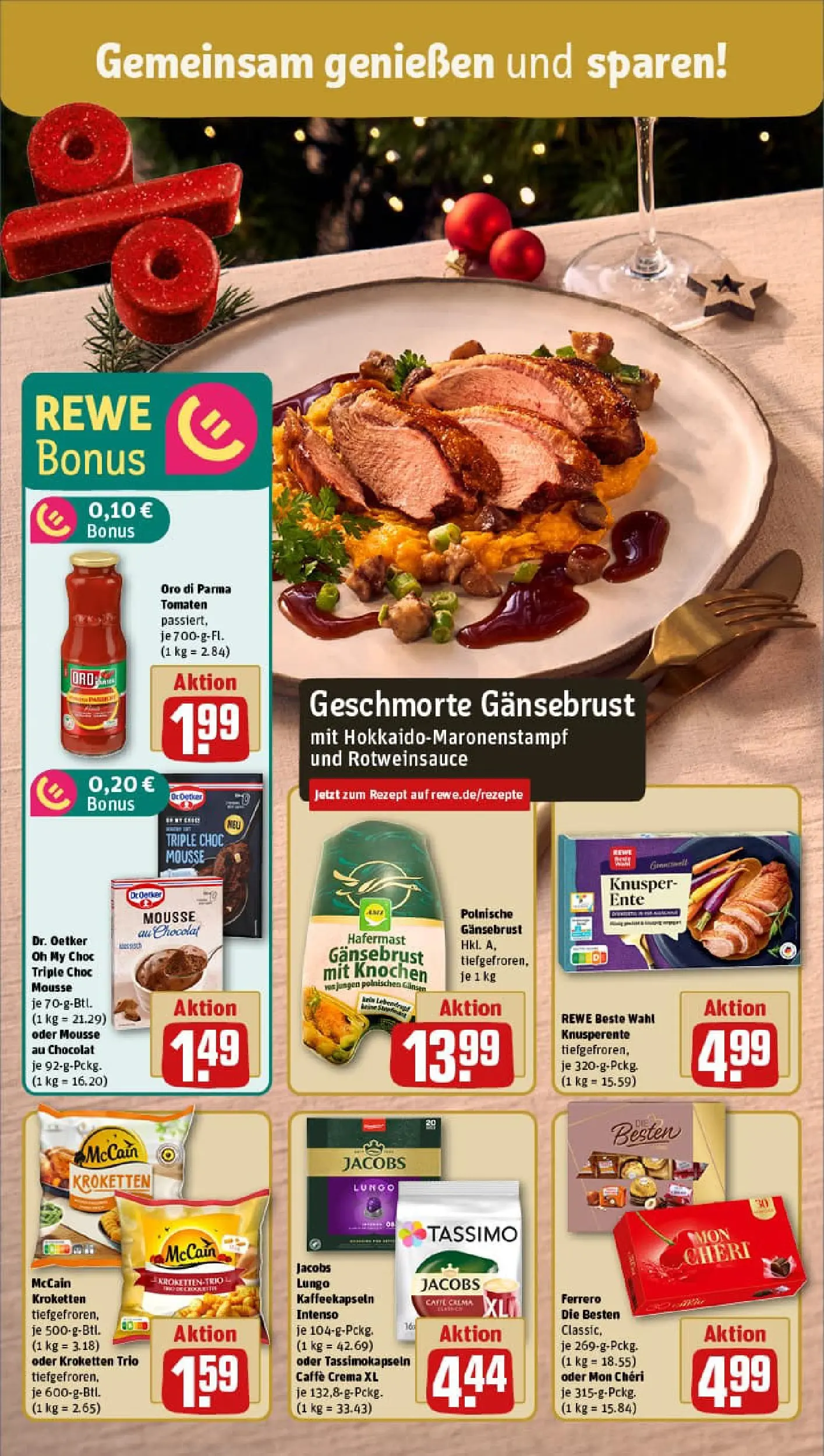 REWE Prospekt ab 15.12.2025 zum Blättern » Angebote | Seite: 4 | Produkte: Box, Oro di parma, Tassimo, Ente