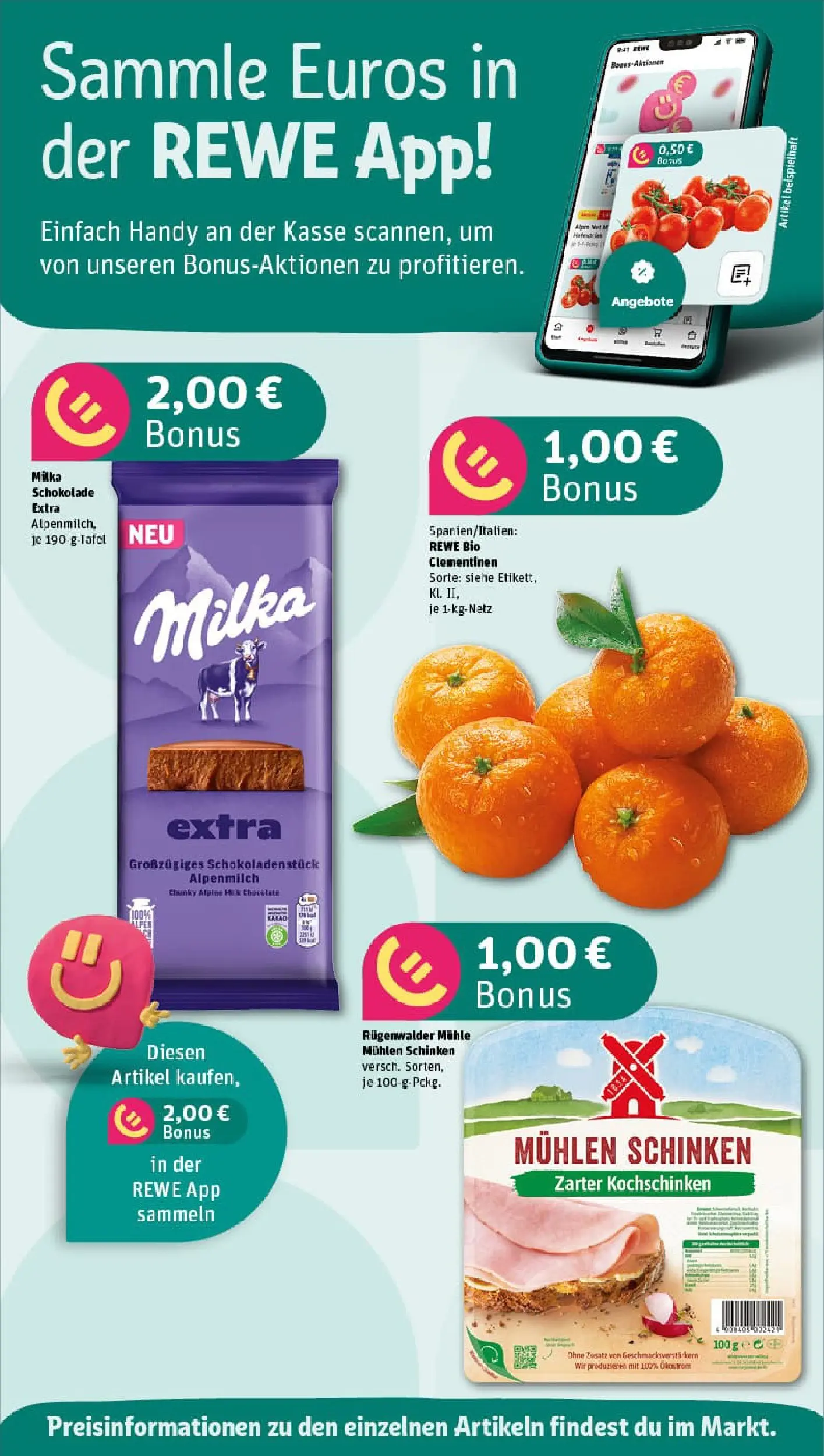 REWE Prospekt ab 15.12.2025 zum Blättern » Angebote | Seite: 6 | Produkte: Schokolade, Milka schokolade, Milka, Schinken