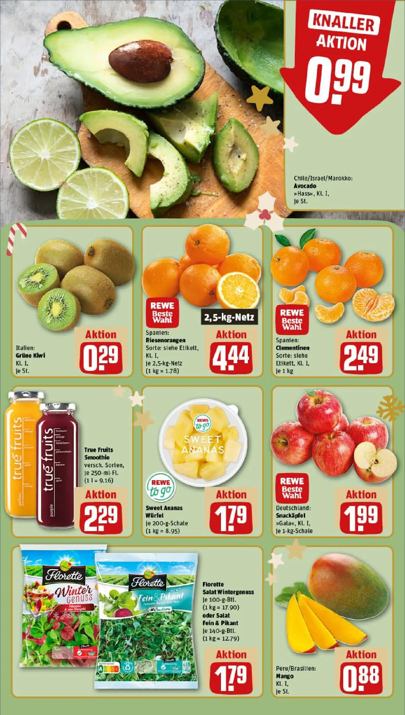 REWE Prospekt ab 15.12.2025 zum Blättern » Angebote | Seite: 8 | Produkte: Ananas, Apple, Mango, Kiwi
