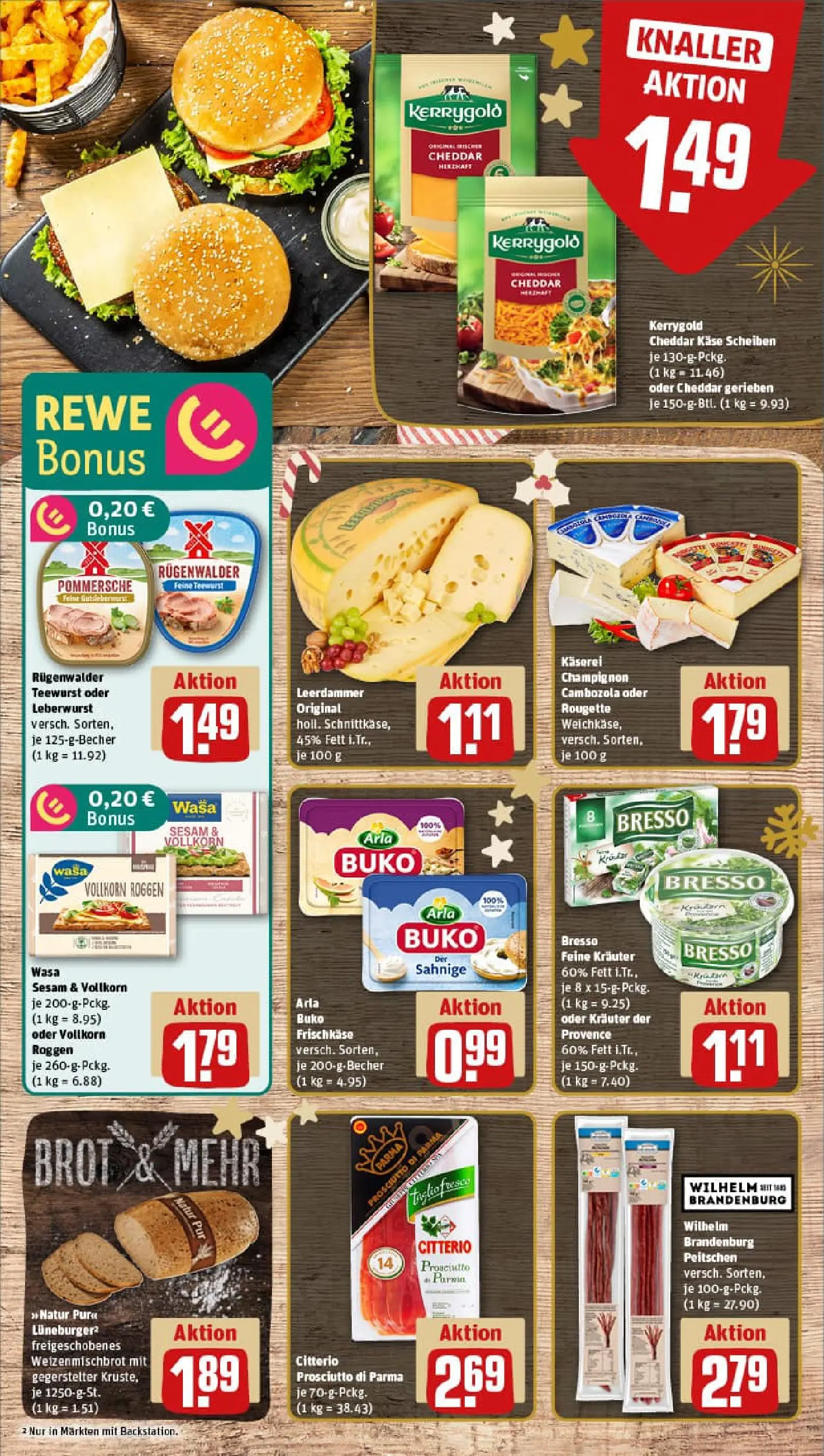 REWE Prospekt ab 15.12.2025 zum Blättern » Angebote | Seite: 11 | Produkte: Käse, Bresso, Arla buko, Frischkase