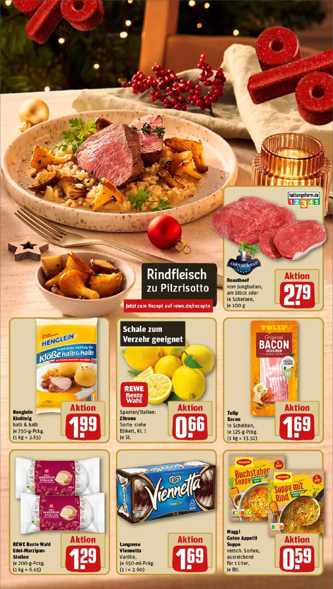 REWE Prospekt ab 15.12.2025 zum Blättern » Angebote | Seite: 3 | Produkte: Langnese, Maggi, Roastbeef, Zitrone