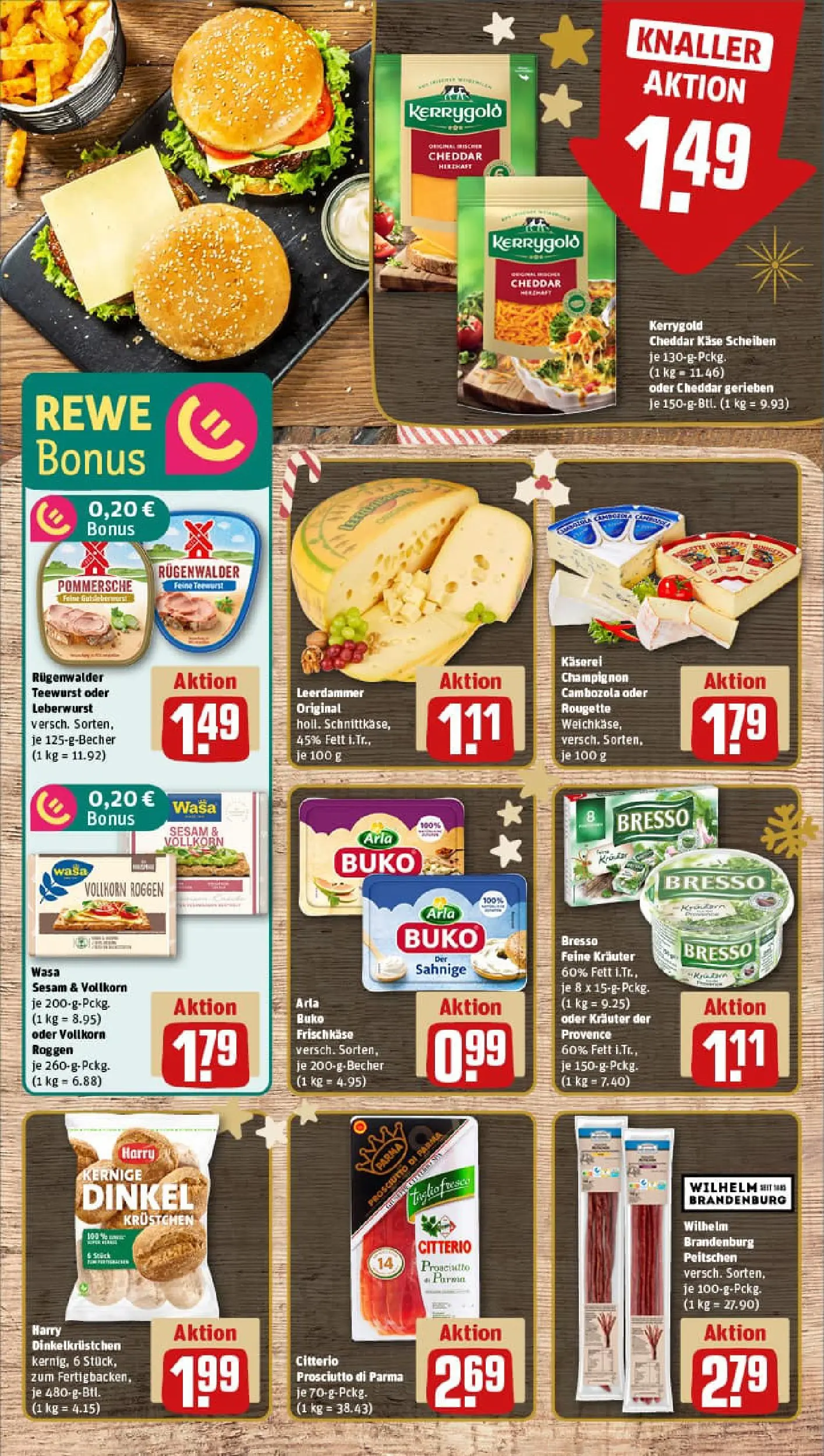 REWE Prospekt ab 15.12.2025 zum Blättern » Angebote | Seite: 11 | Produkte: Käse, Bresso, Arla buko, Frischkase