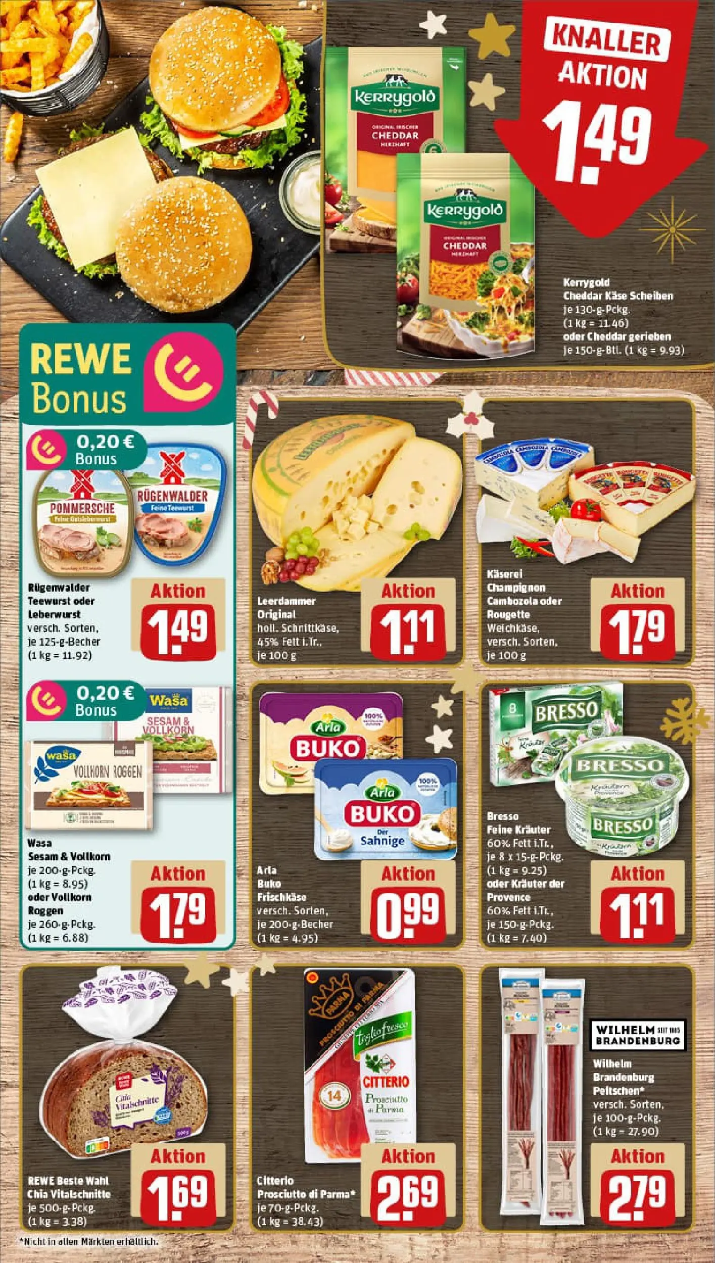 REWE Prospekt ab 15.12.2025 zum Blättern » Angebote | Seite: 13 | Produkte: Käse, Bresso, Arla buko, Frischkase