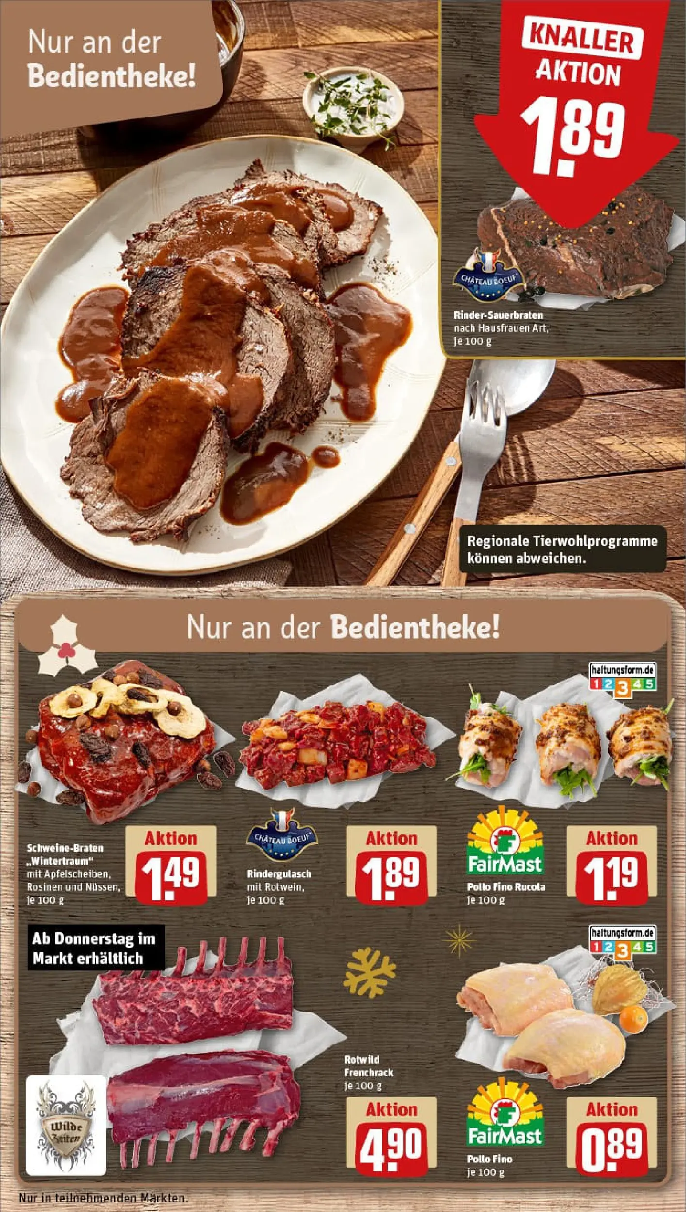 REWE Prospekt ab 15.12.2025 zum Blättern » Angebote | Seite: 12 | Produkte: Rindergulasch, Rotwein, Rucola, Rosinen