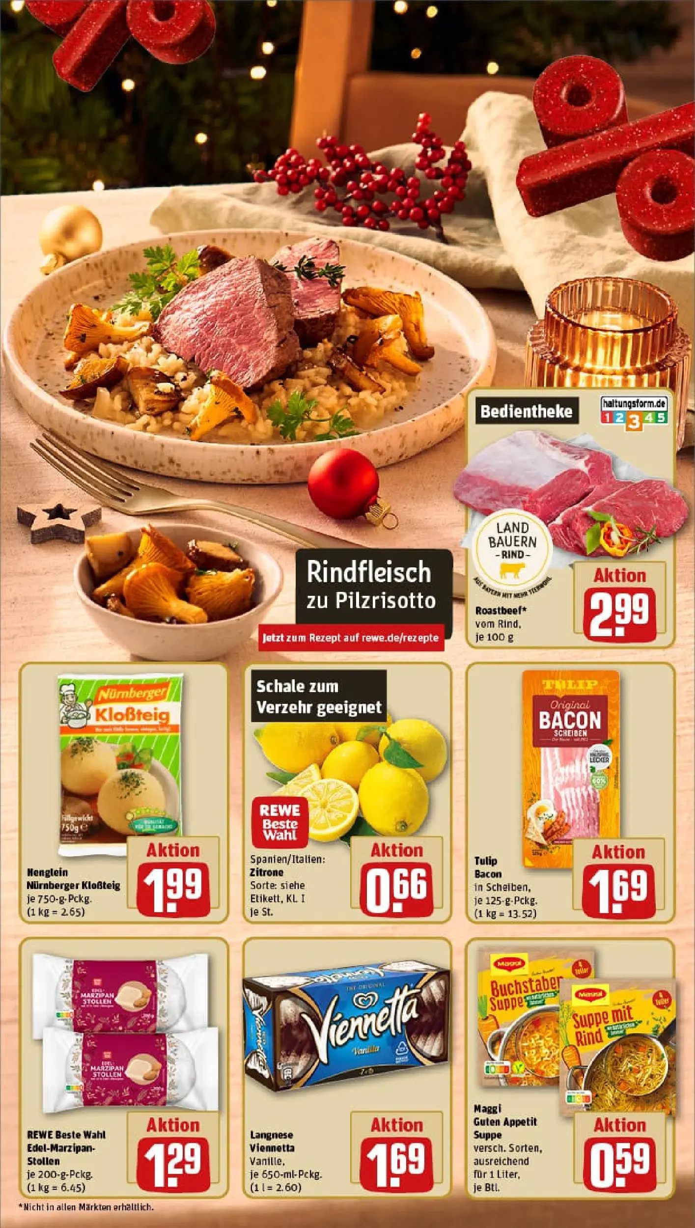 REWE Prospekt ab 15.12.2025 zum Blättern » Angebote | Seite: 3 | Produkte: Langnese, Maggi, Zitrone, Rindfleisch