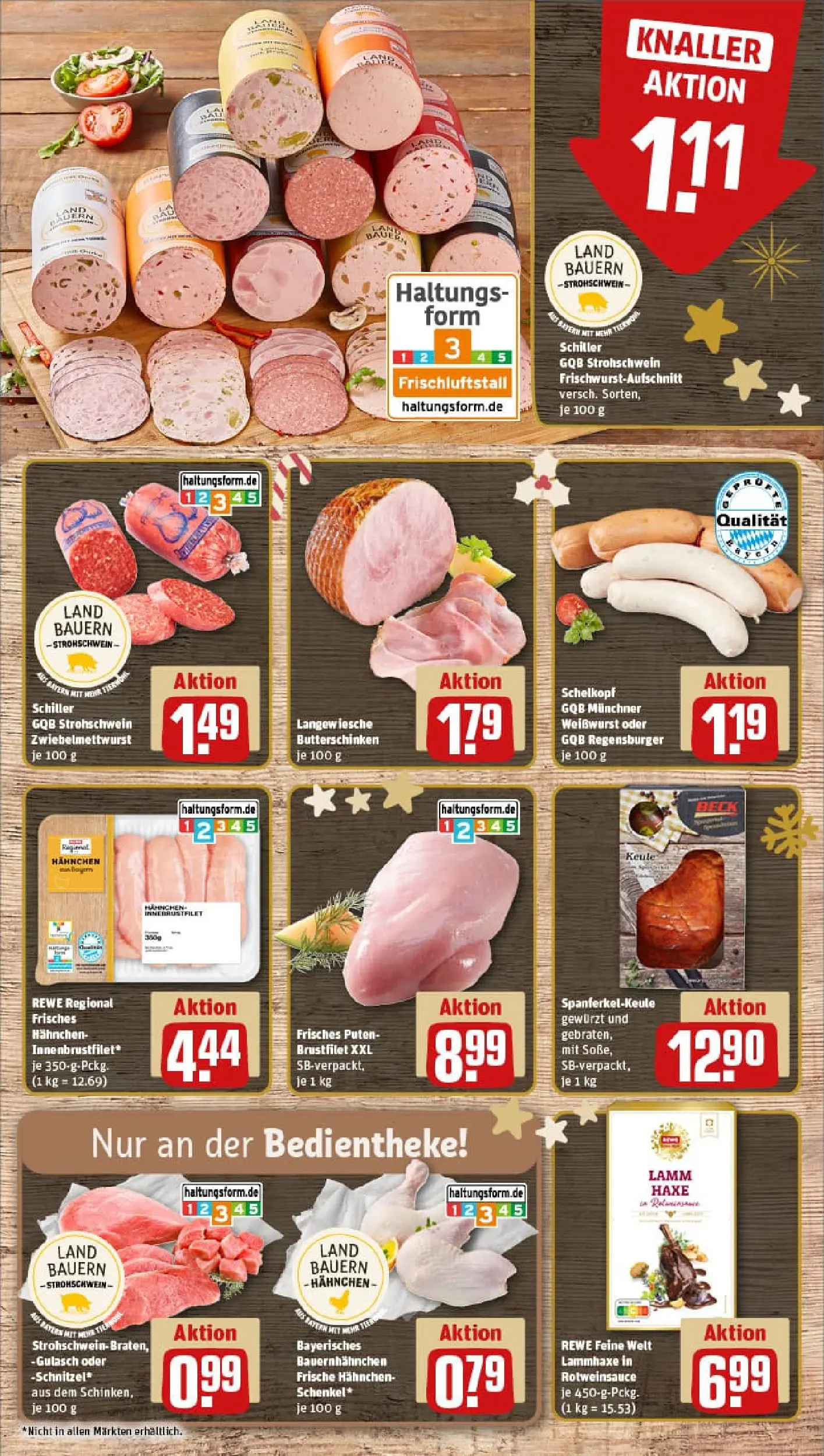 REWE Prospekt ab 15.12.2025 zum Blättern » Angebote | Seite: 10 | Produkte: Weißwurst, Schnitzel, Gulasch, Schinken