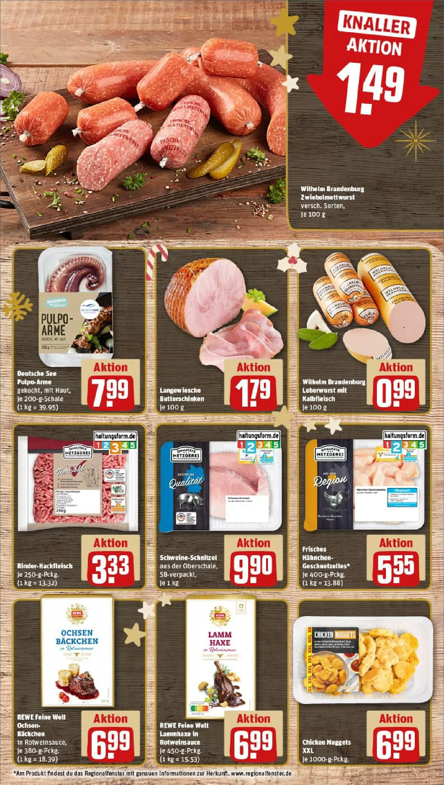 REWE Prospekt ab 15.12.2025 zum Blättern » Angebote | Seite: 10 | Produkte: Hahnchen, Schnitzel, Hackfleisch