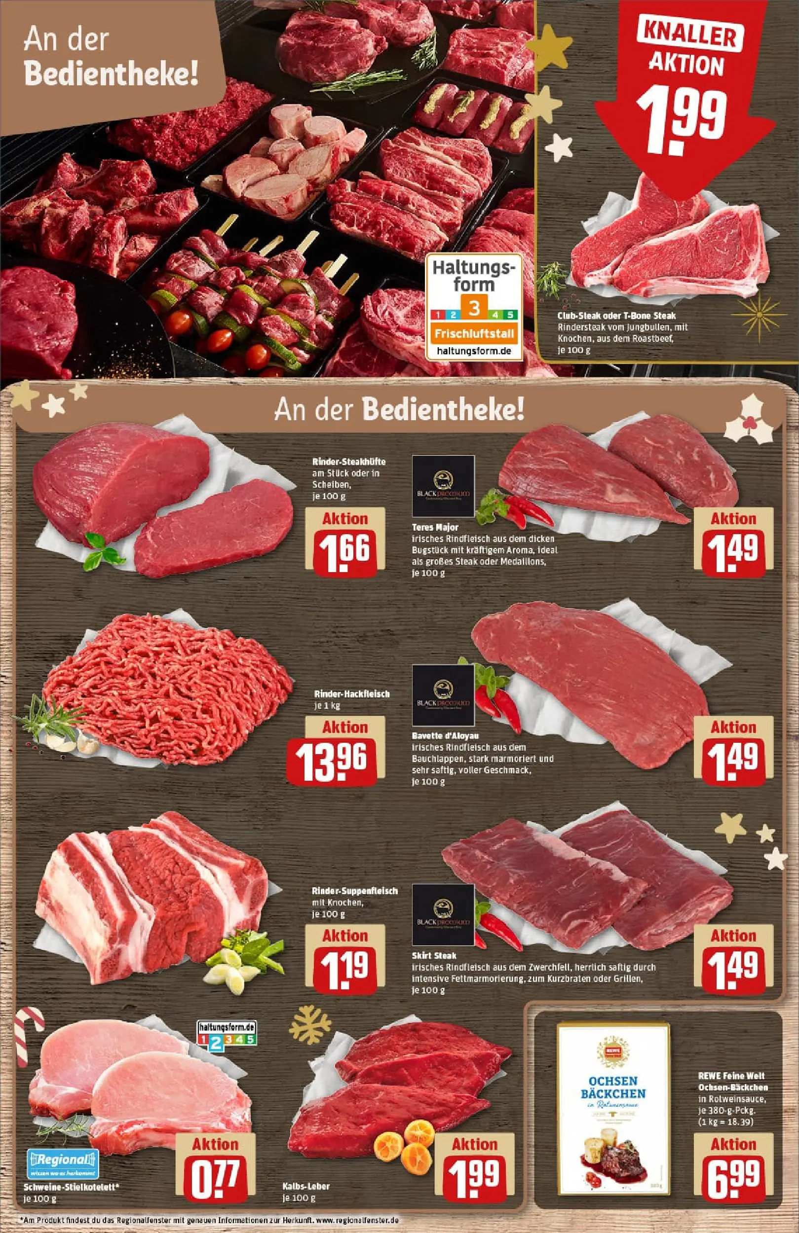 REWE Prospekt ab 15.12.2025 zum Blättern » Angebote | Seite: 11 | Produkte: Kalbsleber, Rindfleisch, Steak