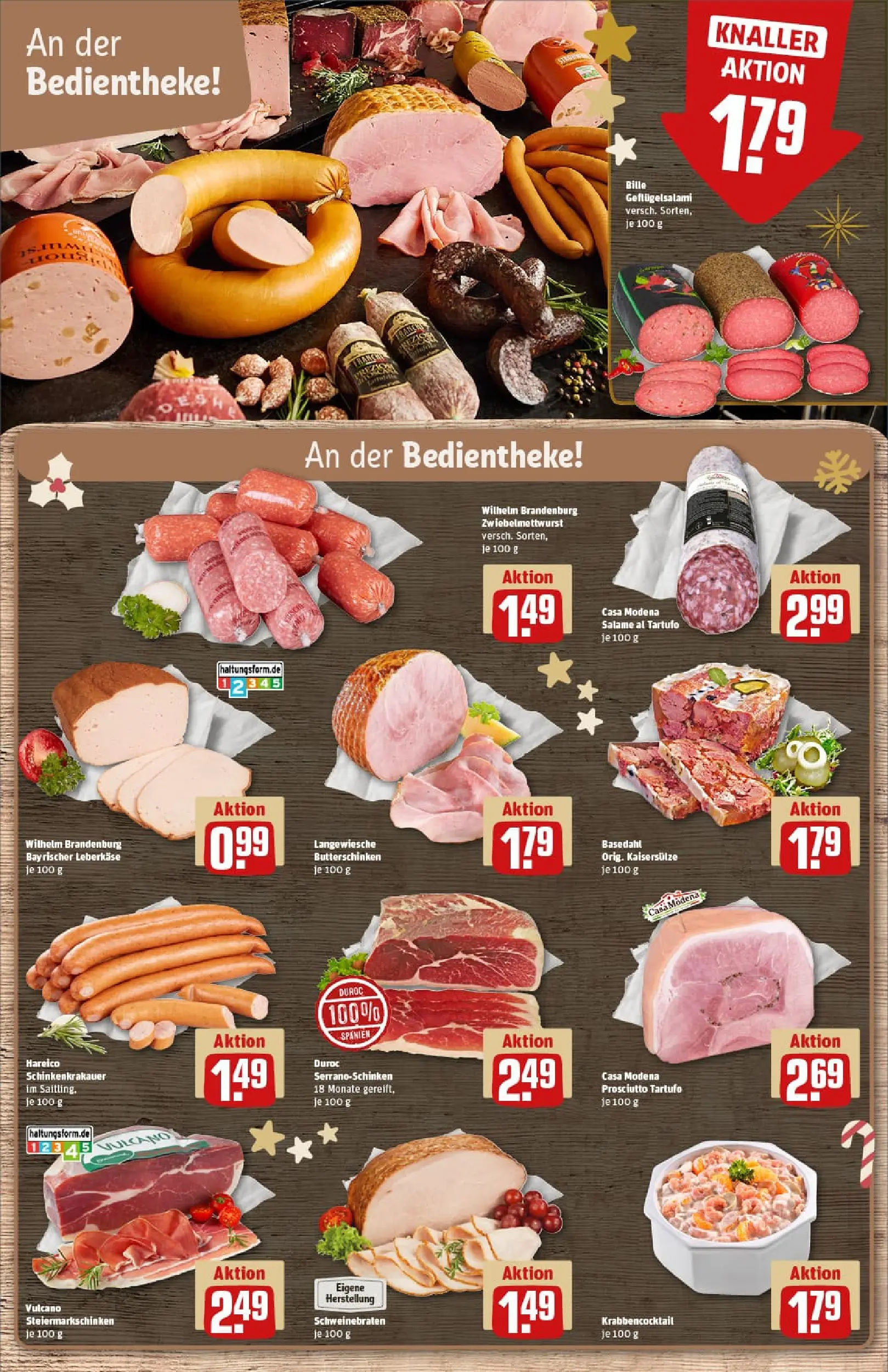 REWE Prospekt ab 15.12.2025 zum Blättern » Angebote | Seite: 12 | Produkte: Salami, Schinken, Leberkase