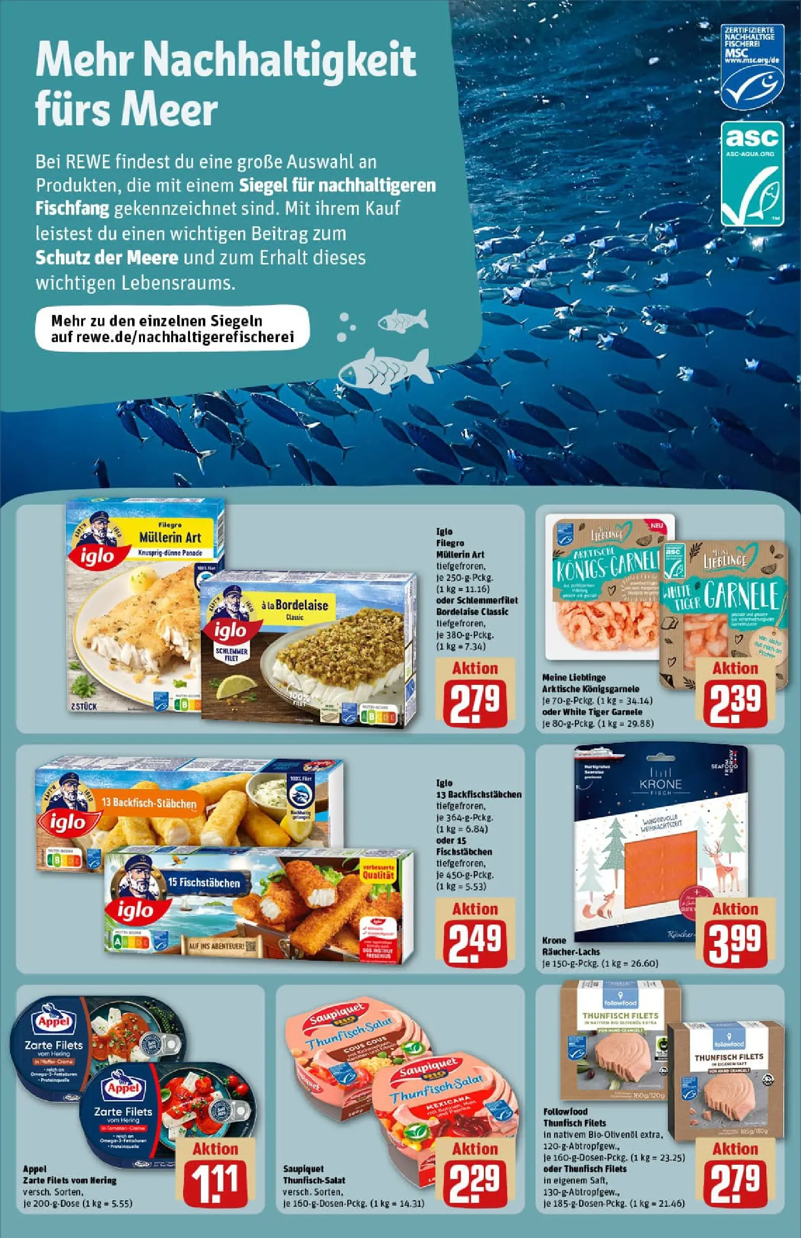 REWE Prospekt ab 15.12.2025 zum Blättern » Angebote | Seite: 15 | Produkte: Iglo, Olivenol, Fisch, Fischstabchen