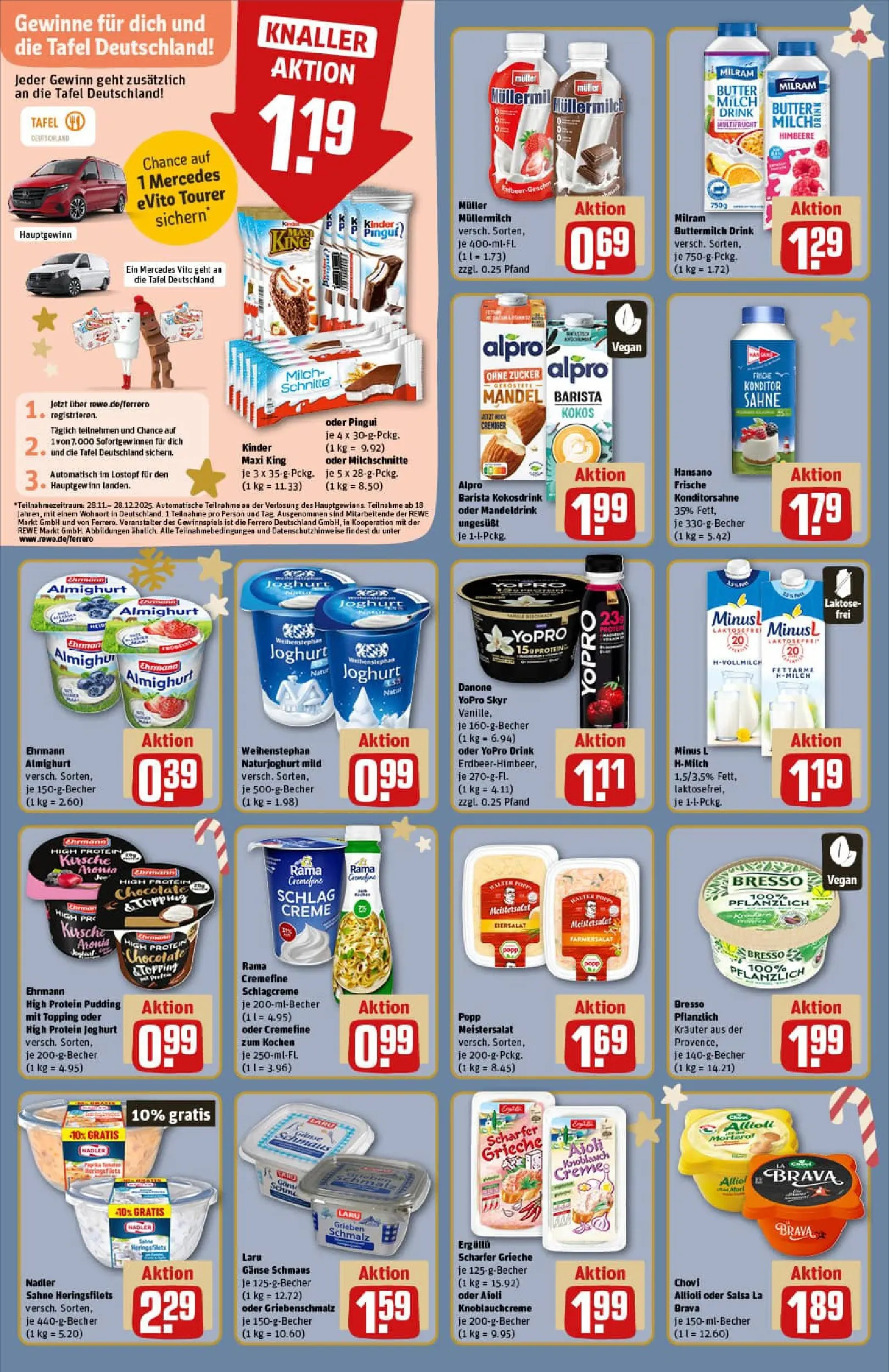 REWE Prospekt ab 15.12.2025 zum Blättern » Angebote | Seite: 16 | Produkte: Buttermilch, Joghurt, Knoblauch, Müllermilch