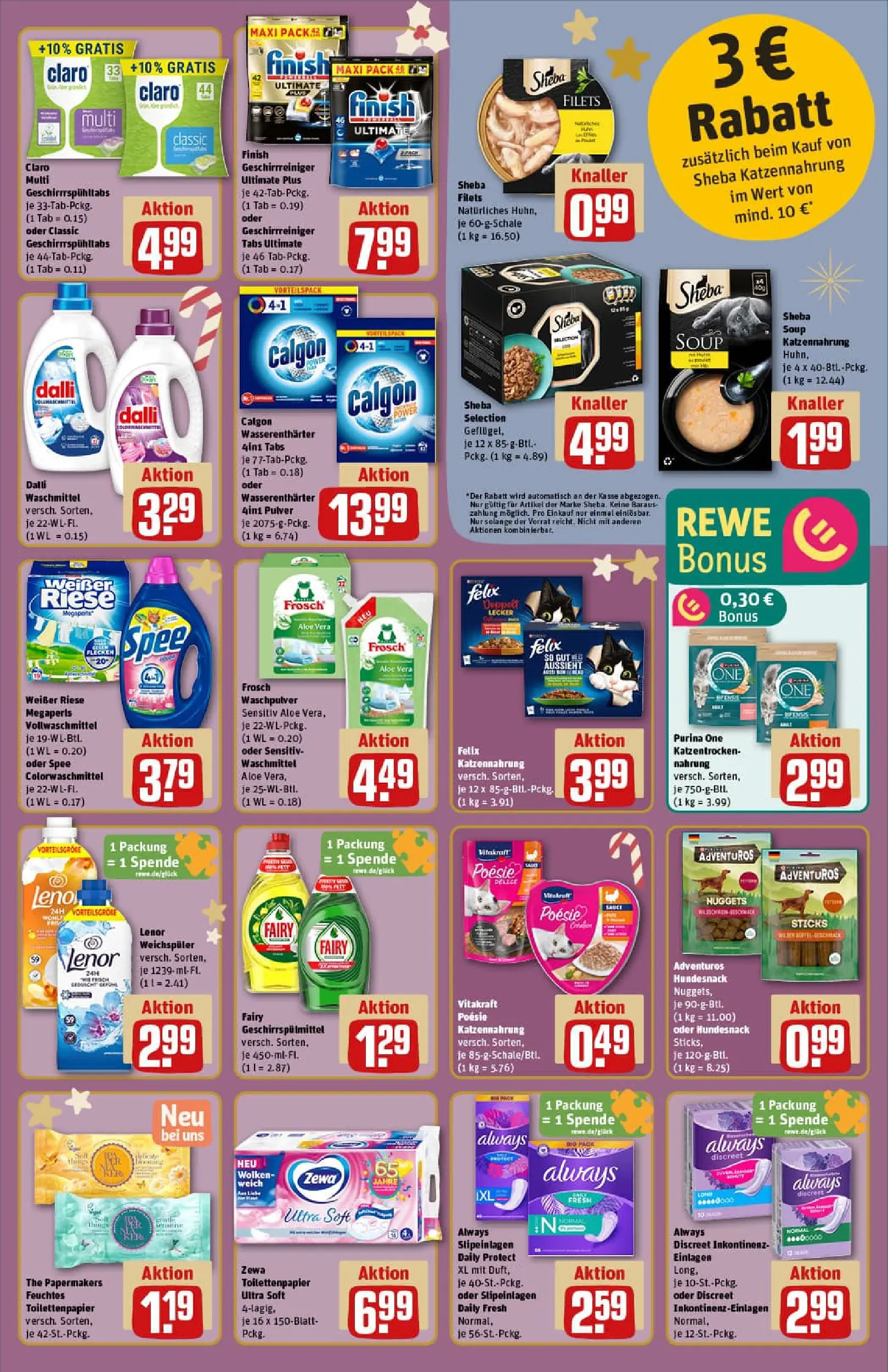REWE Prospekt ab 15.12.2025 zum Blättern » Angebote | Seite: 27 | Produkte: Purina one, Sheba, Finish, Geschirrspülmittel