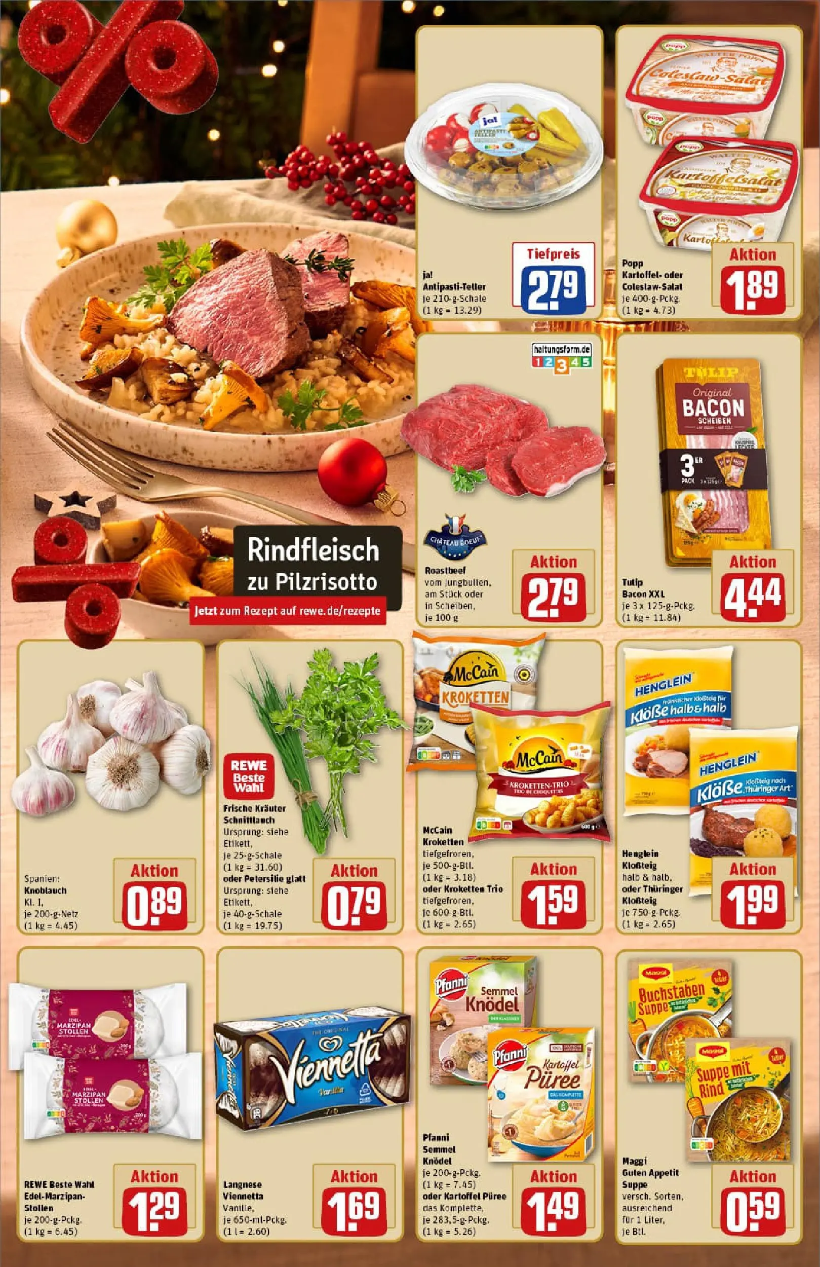 REWE Prospekt ab 15.12.2025 zum Blättern » Angebote | Seite: 3 | Produkte: Maggi, Roastbeef, Knoblauch, Petersilie