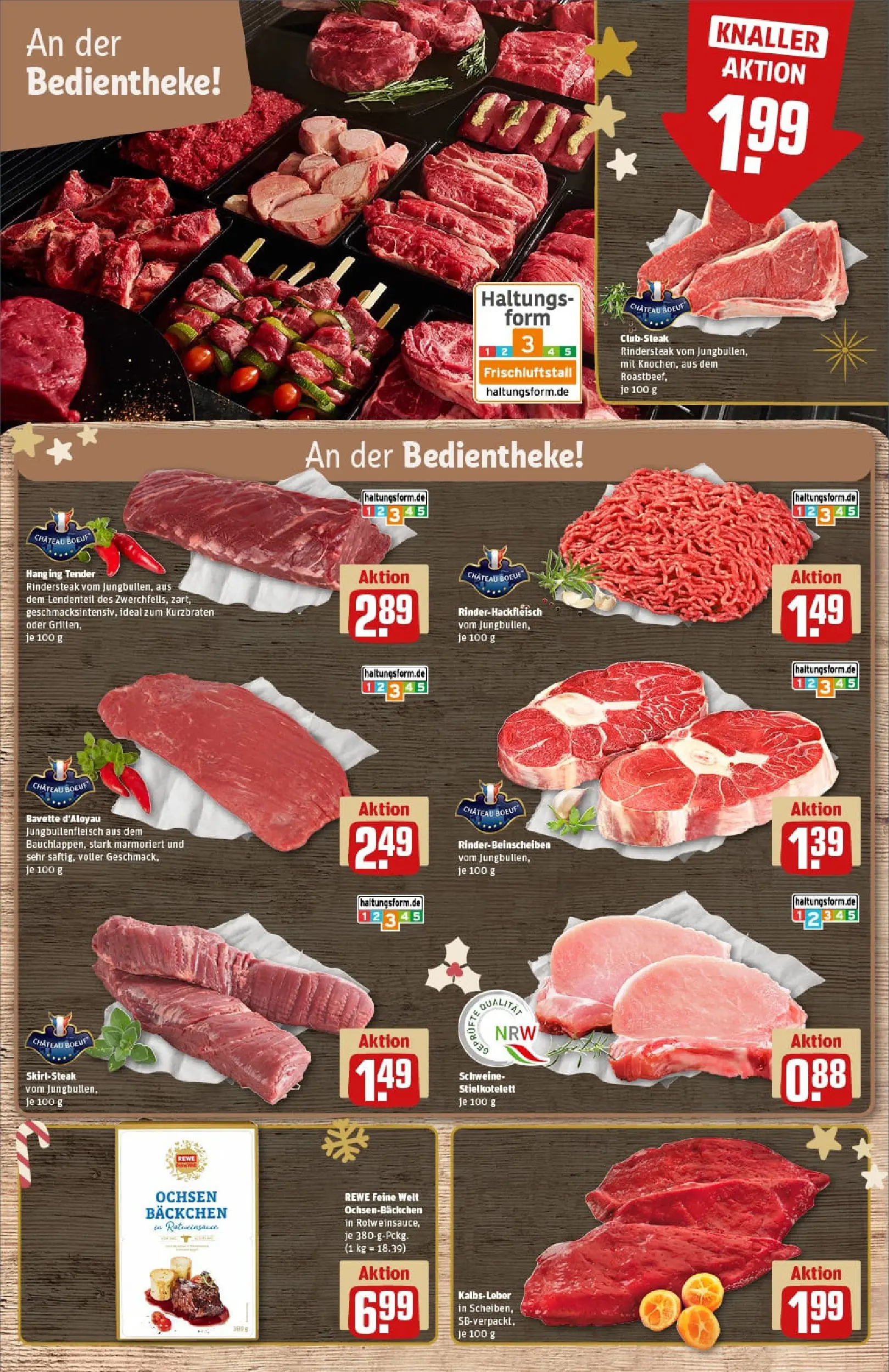 REWE Prospekt ab 15.12.2025 zum Blättern » Angebote | Seite: 11 | Produkte: Kalbsleber, Steak