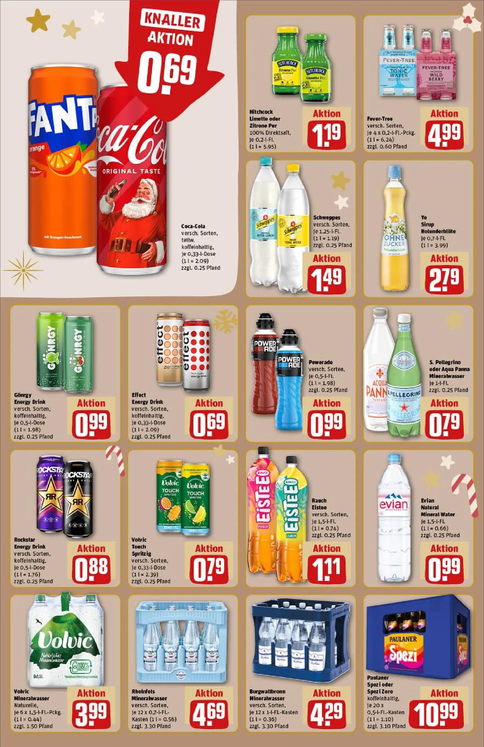 REWE Prospekt ab 15.12.2025 zum Blättern » Angebote | Seite: 20 | Produkte: Paulaner spezi, Volvic touch, Schweppes, Zucker