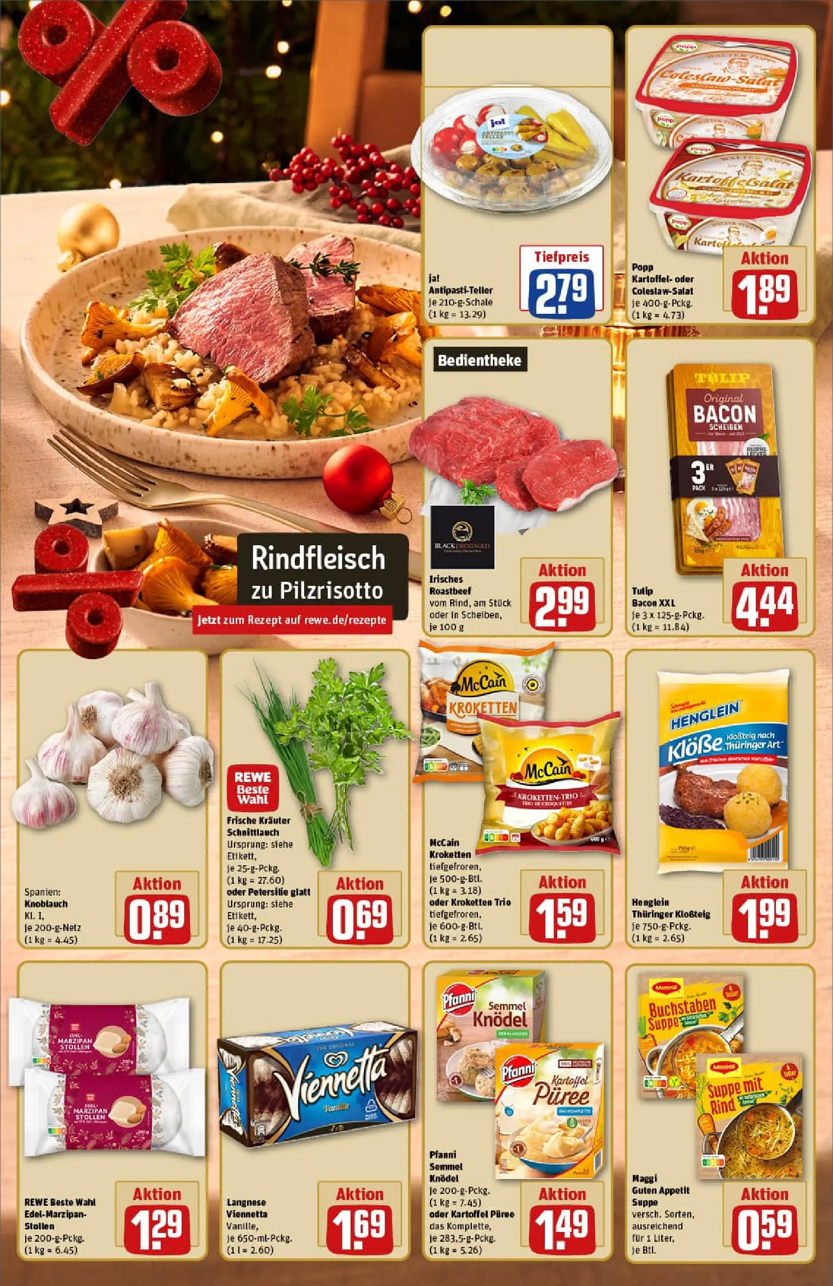 REWE Prospekt ab 15.12.2025 zum Blättern » Angebote | Seite: 3 | Produkte: Maggi, McCain, Roastbeef, Rindfleisch