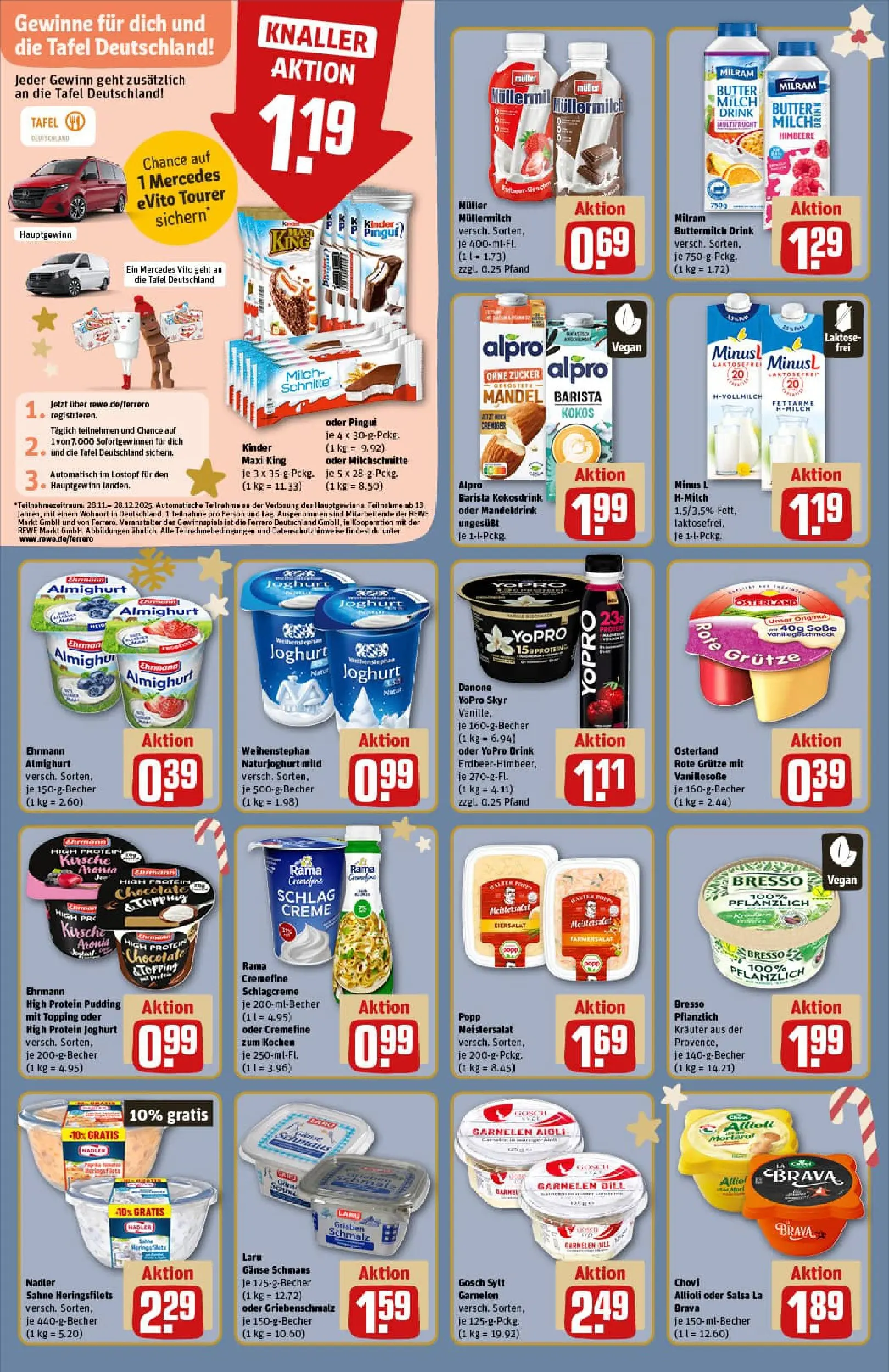 REWE Prospekt ab 15.12.2025 zum Blättern » Angebote | Seite: 18 | Produkte: Garnelen, Pudding, Bresso, Creme
