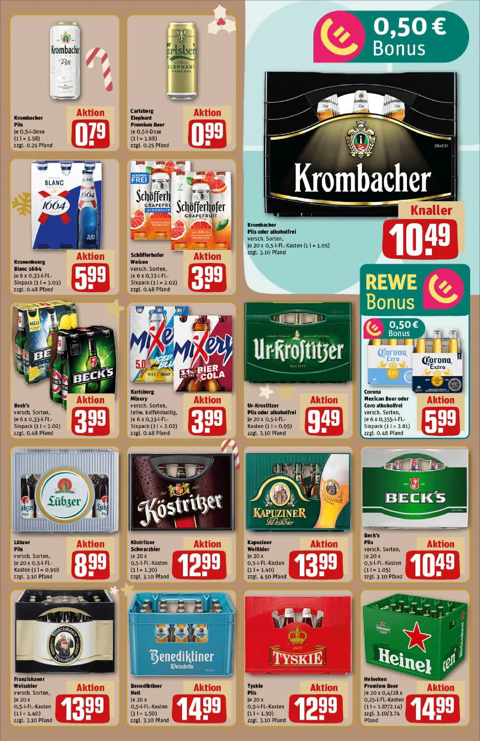 REWE Prospekt ab 15.12.2025 zum Blättern » Angebote | Seite: 21 | Produkte: Franziskaner, Tyskie, Grapefruit, Mixery