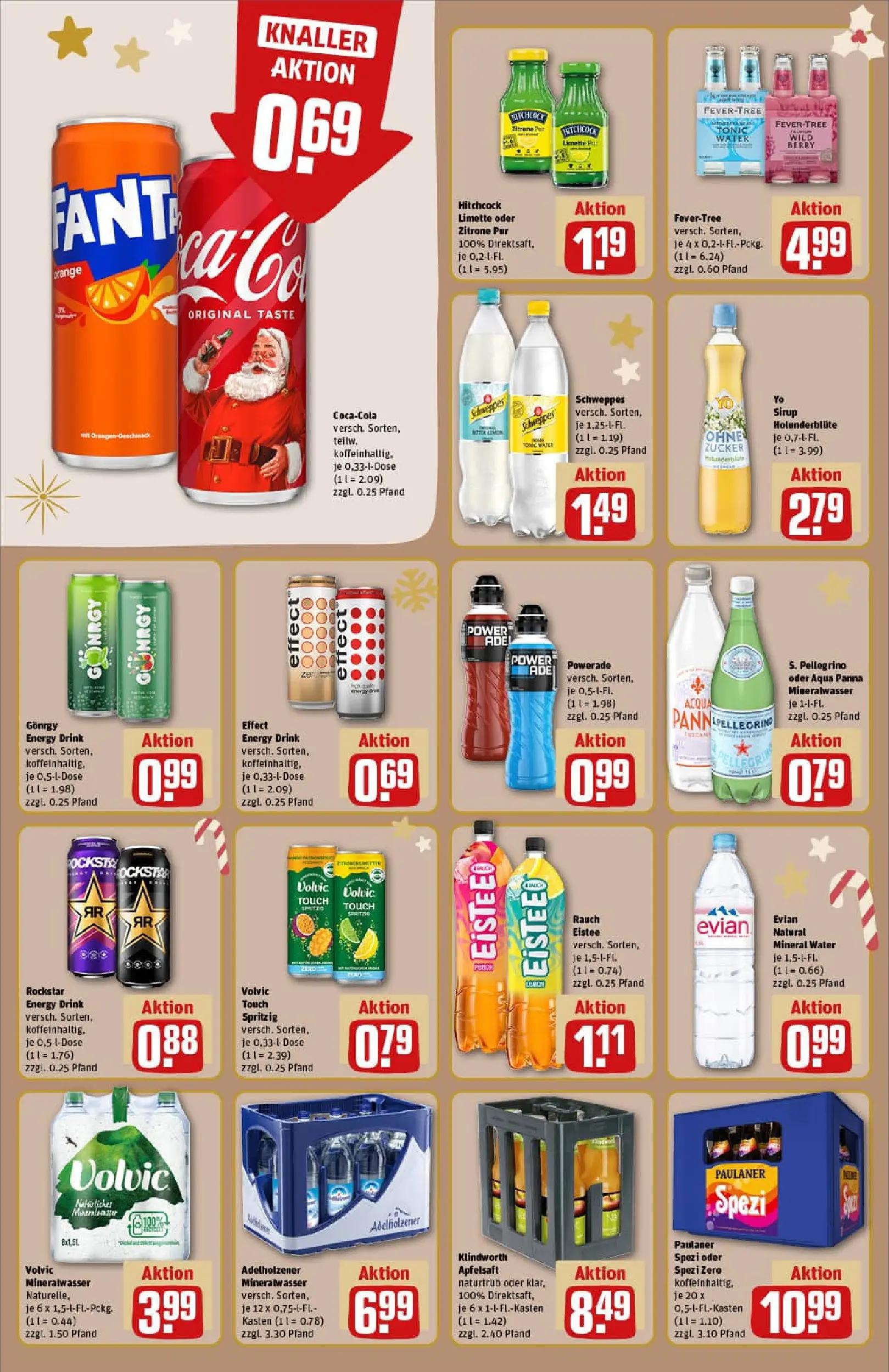 REWE Prospekt ab 15.12.2025 zum Blättern » Angebote | Seite: 18 | Produkte: Rockstar energy, Paulaner spezi, Rockstar, Volvic