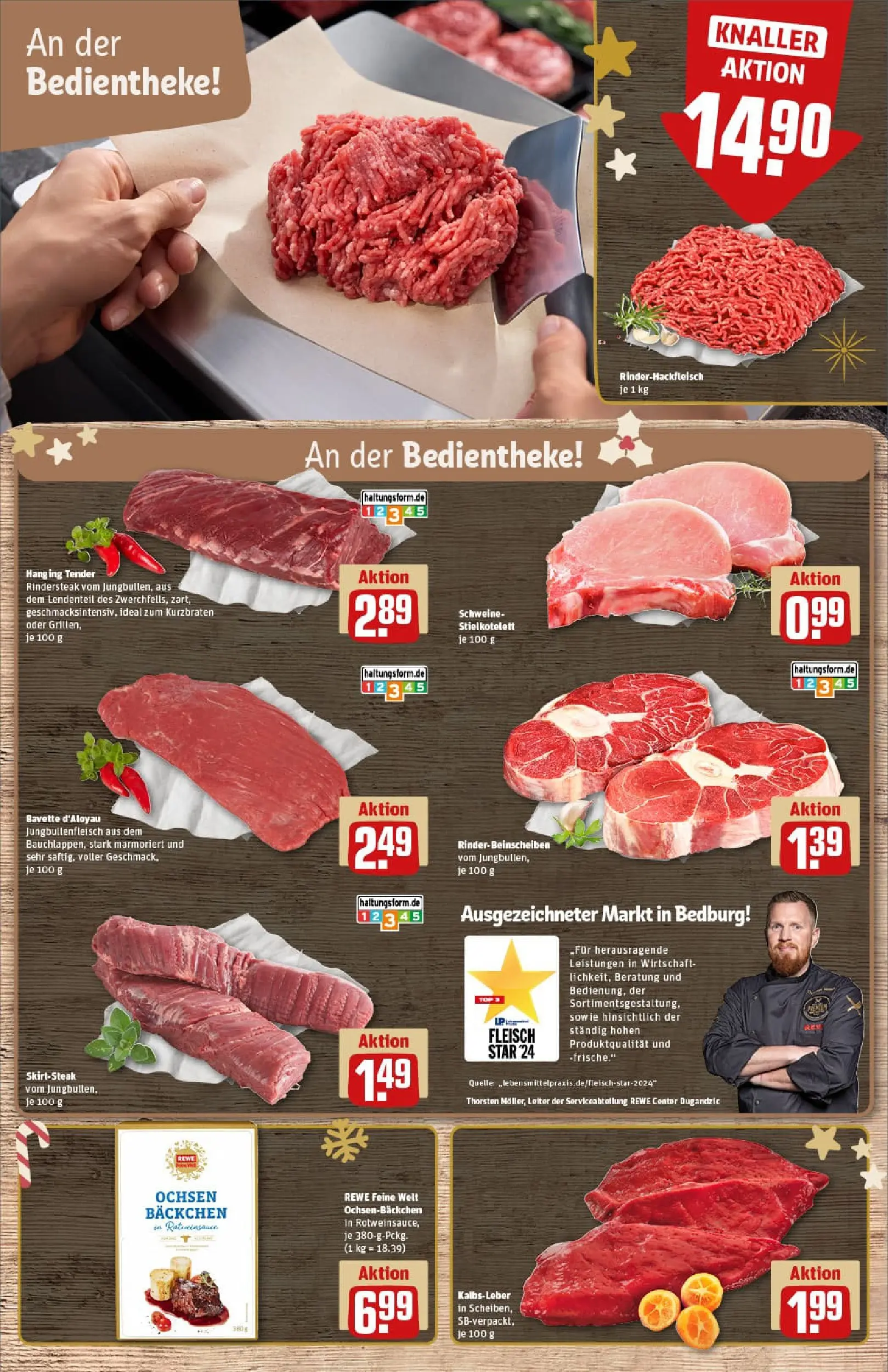REWE Prospekt ab 15.12.2025 zum Blättern » Angebote | Seite: 11 | Produkte: Top, Kalbsleber, Steak, Fleisch