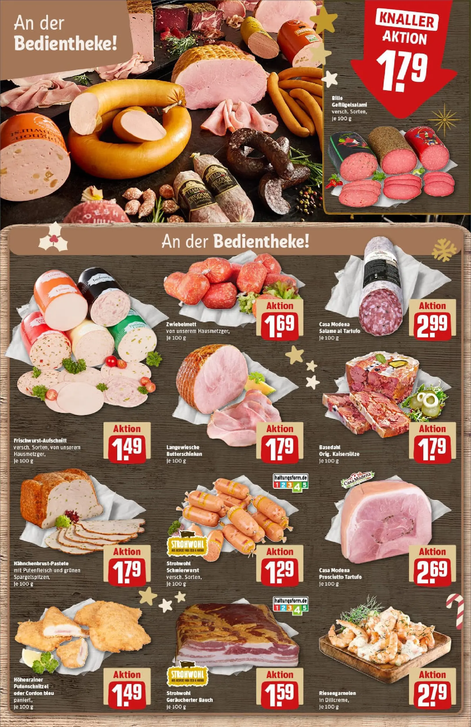 REWE Prospekt ab 15.12.2025 zum Blättern » Angebote | Seite: 12 | Produkte: Schnitzel, Putenschnitzel, Salami