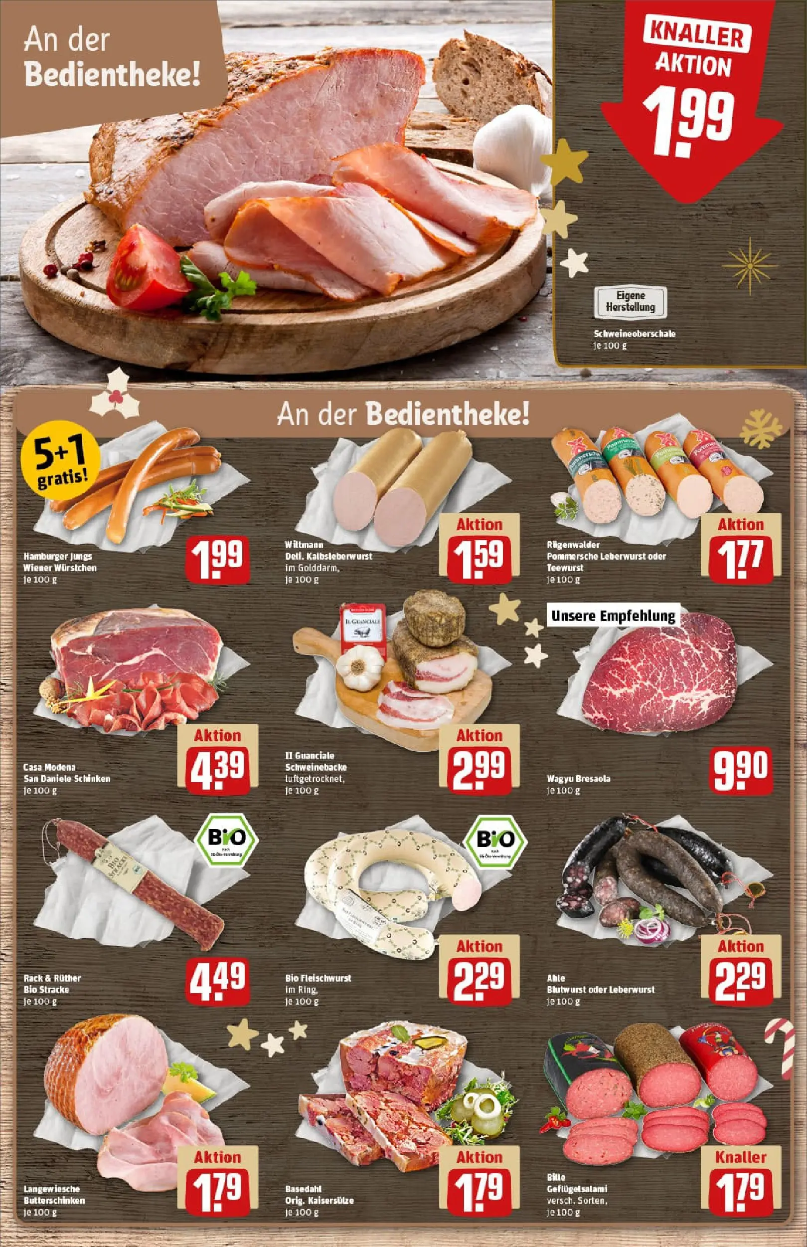 REWE Prospekt ab 15.12.2025 zum Blättern » Angebote | Seite: 12 | Produkte: Wiener wurstchen, Salami, Schinken