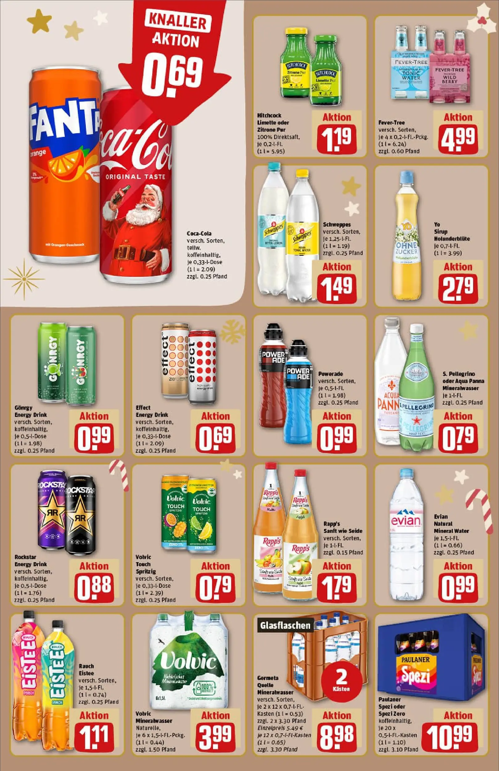 REWE Prospekt ab 15.12.2025 zum Blättern » Angebote | Seite: 18 | Produkte: Paulaner spezi, Rockstar, Volvic touch, Sirup