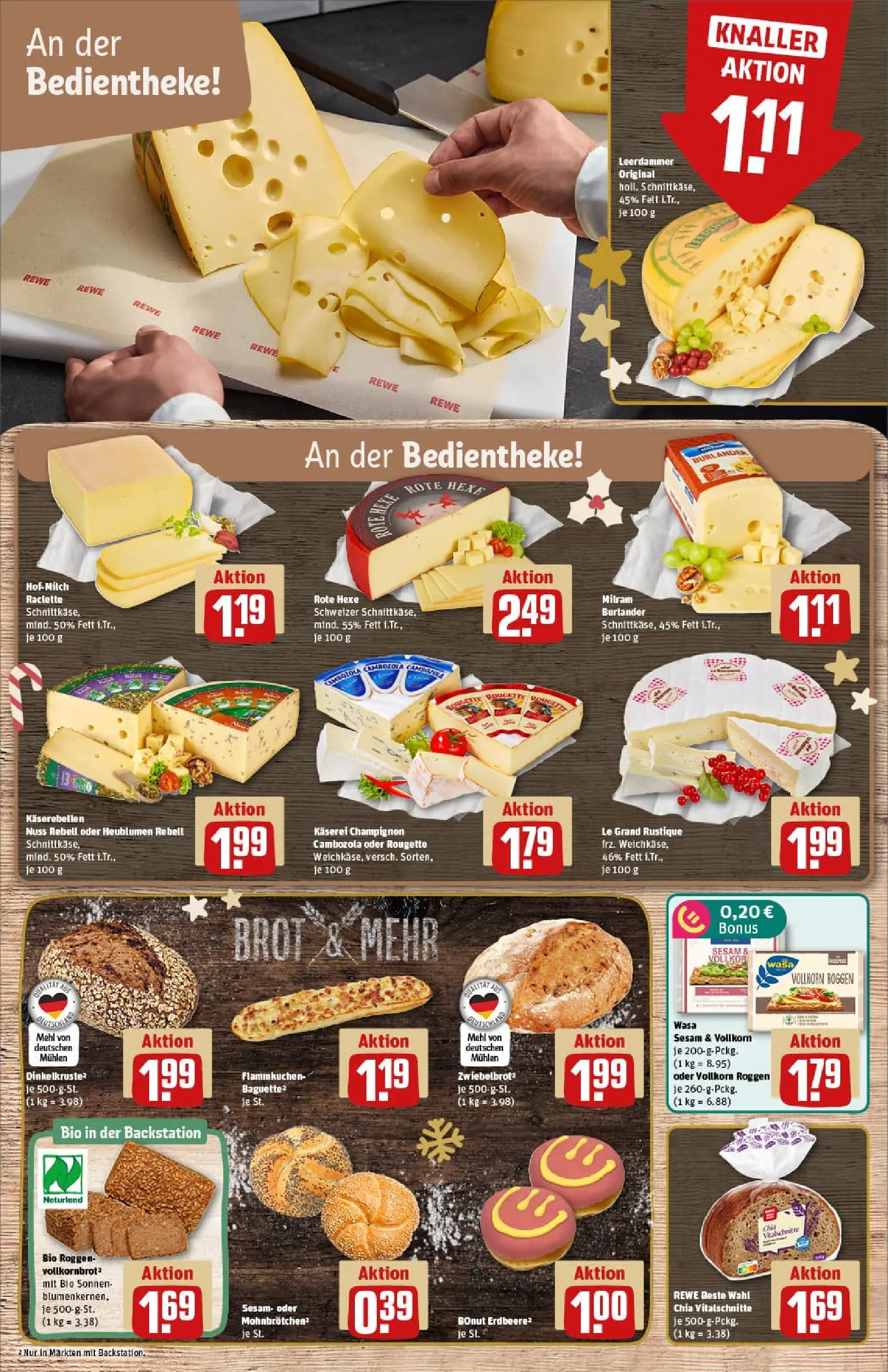 REWE Prospekt ab 15.12.2025 zum Blättern » Angebote | Seite: 13 | Produkte: Mehl, Milch, Baguette, Brot