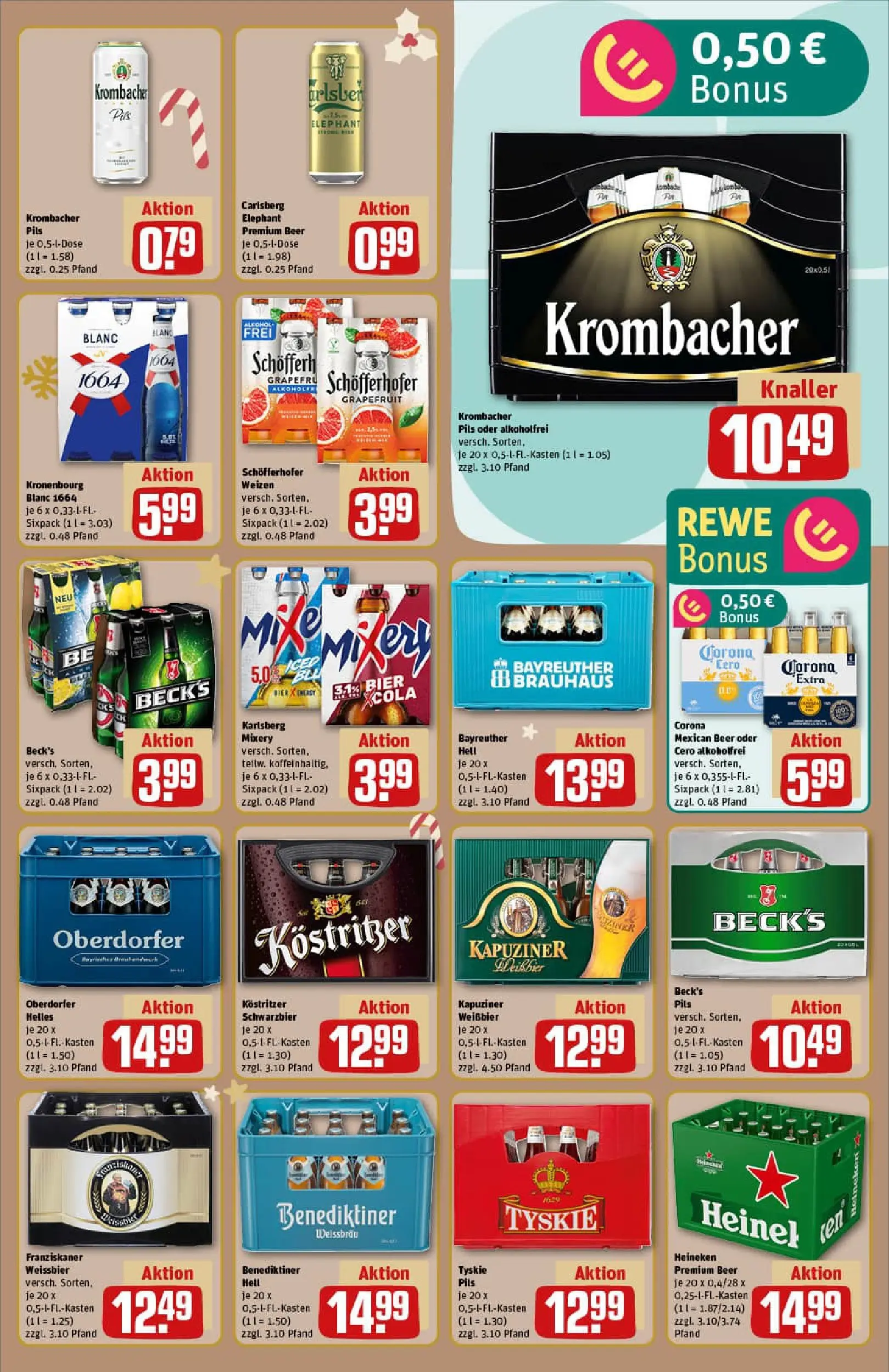 REWE Prospekt ab 15.12.2025 zum Blättern » Angebote | Seite: 19 | Produkte: Bayreuther hell, Franziskaner, Pils, Mixery