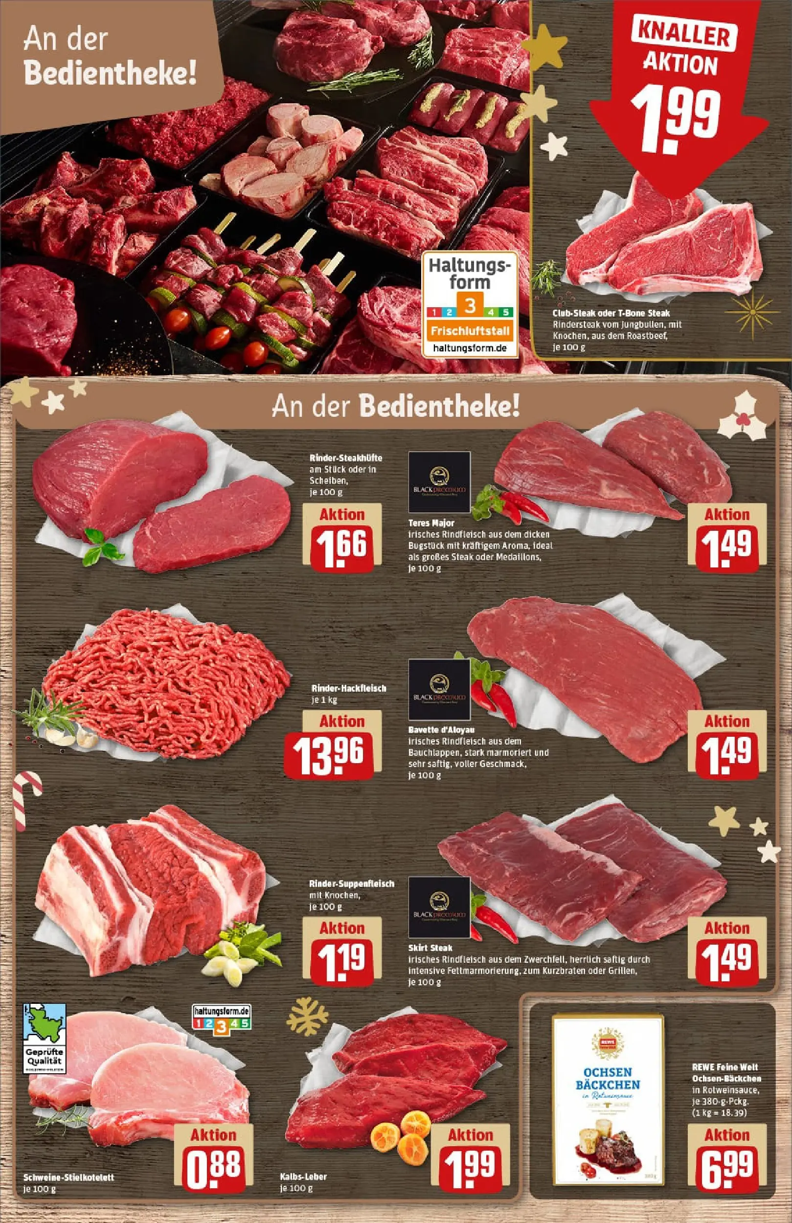 REWE Prospekt ab 15.12.2025 zum Blättern » Angebote | Seite: 11 | Produkte: Kalbsleber, Rindfleisch, Steak