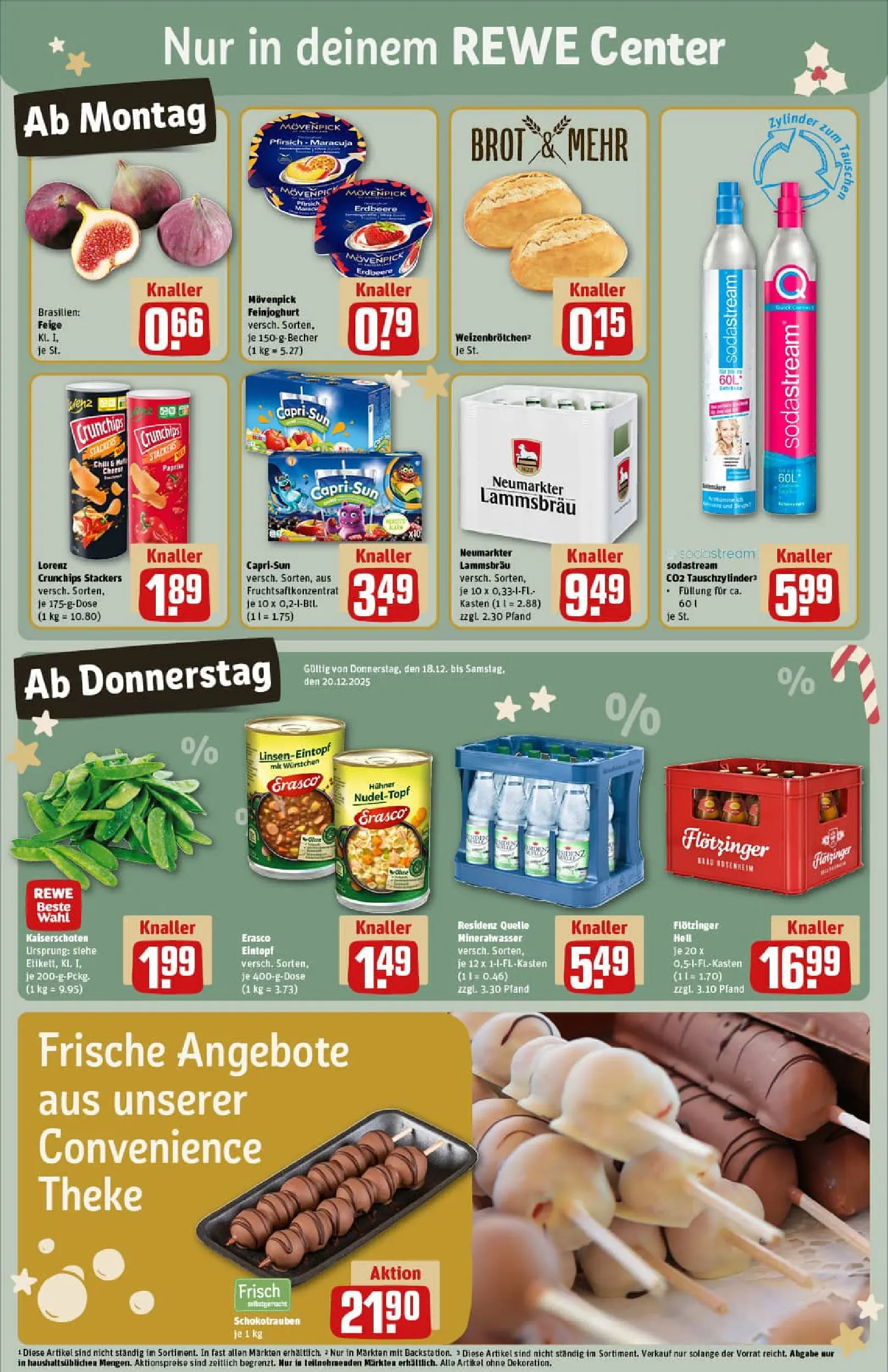 REWE Prospekt ab 15.12.2025 zum Blättern » Angebote | Seite: 7 | Produkte: Theke, Mineralwasser, Lorenz crunchips, Brot