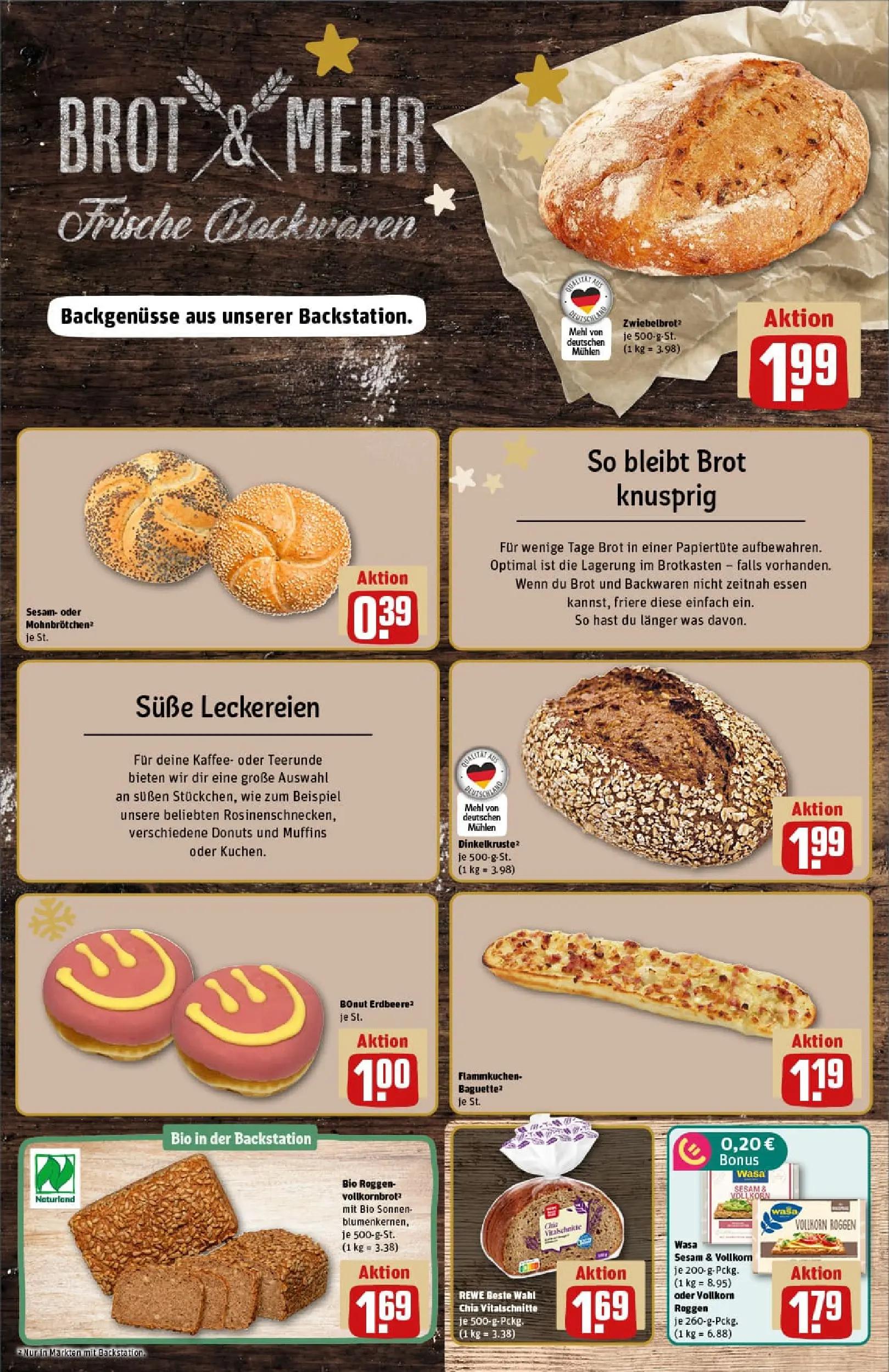 REWE Prospekt ab 15.12.2025 zum Blättern » Angebote | Seite: 9 | Produkte: Mehl, Vollkornbrot, Donuts, Brot