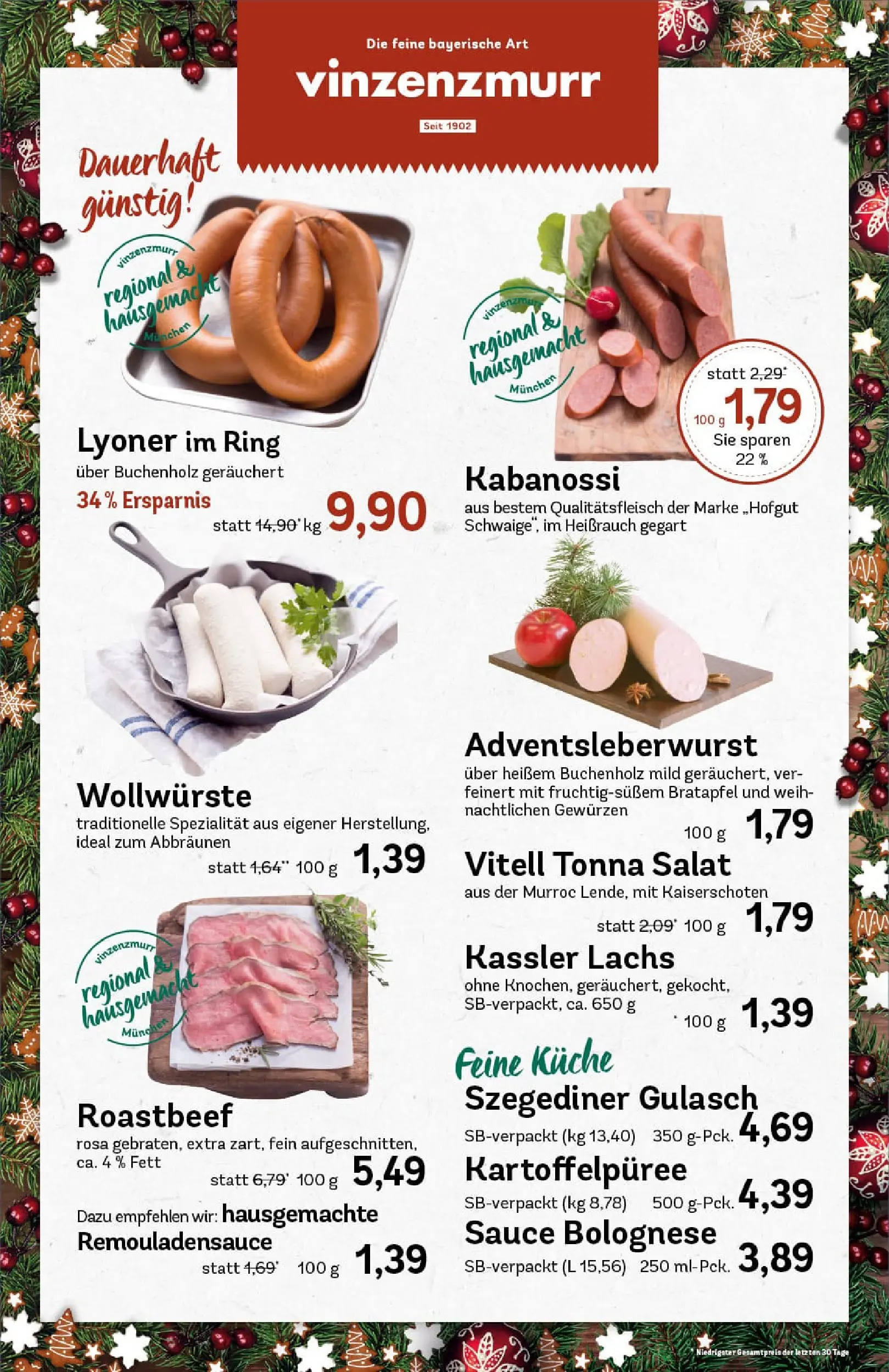 REWE Prospekt ab 15.12.2025 zum Blättern » Angebote | Seite: 11 | Produkte: Roastbeef, Lachs, Gulasch, Salat