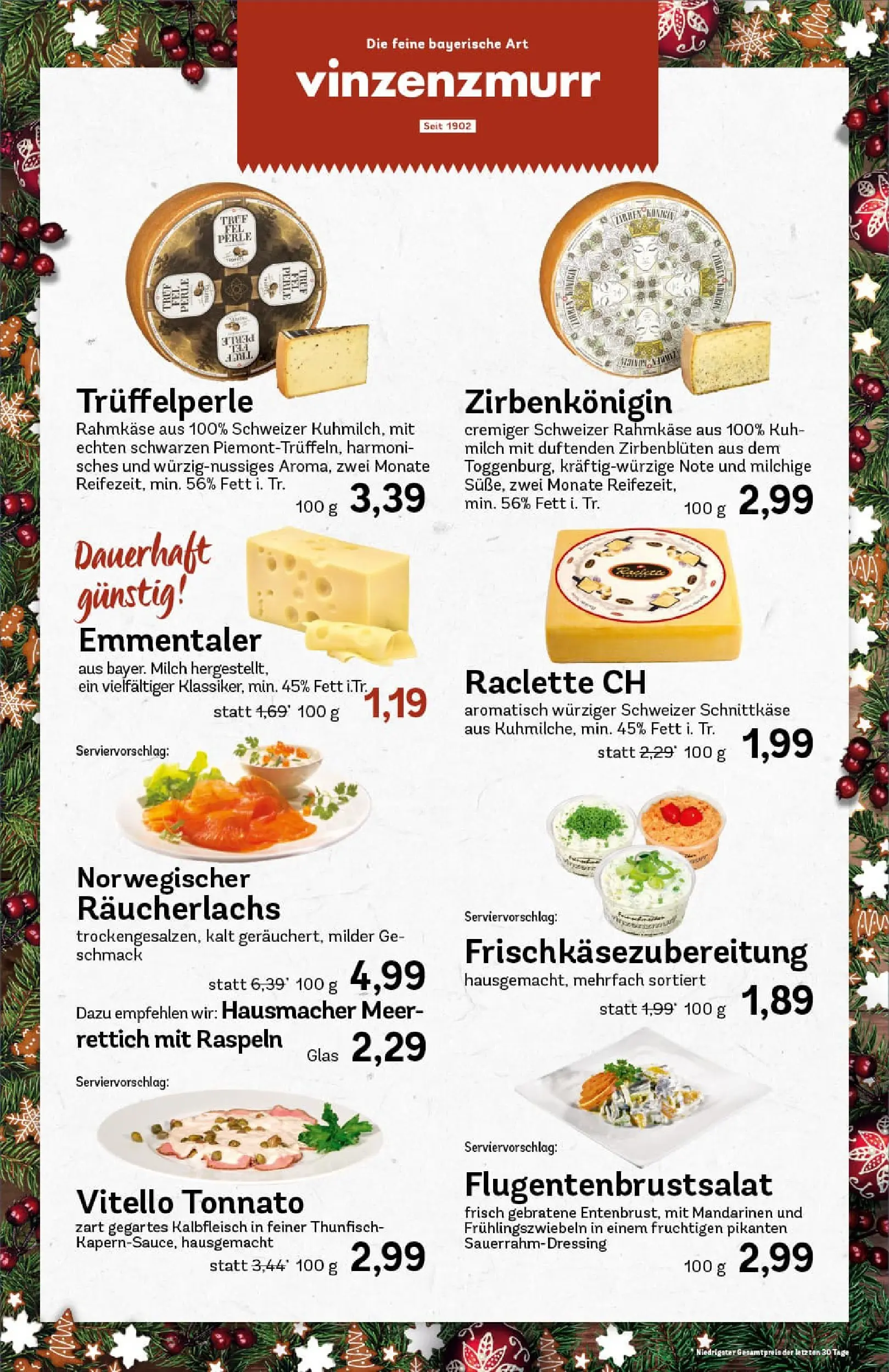 REWE Prospekt ab 15.12.2025 zum Blättern » Angebote | Seite: 12 | Produkte: Milch, Mandarinen, Räucherlachs, Raclette