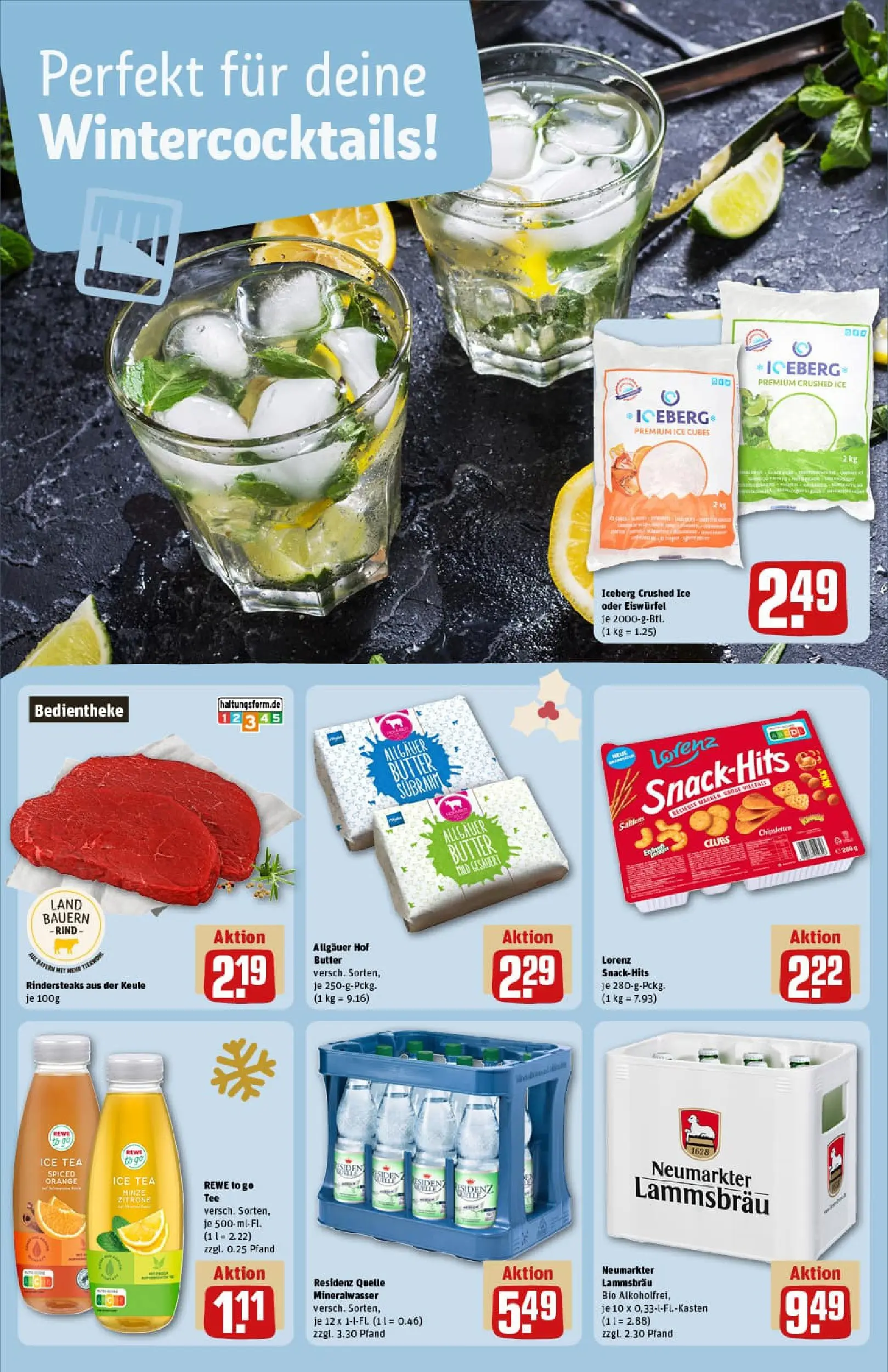 REWE Prospekt ab 15.12.2025 zum Blättern » Angebote | Seite: 35 | Produkte: Butter, Mineralwasser, Zitrone, Tee