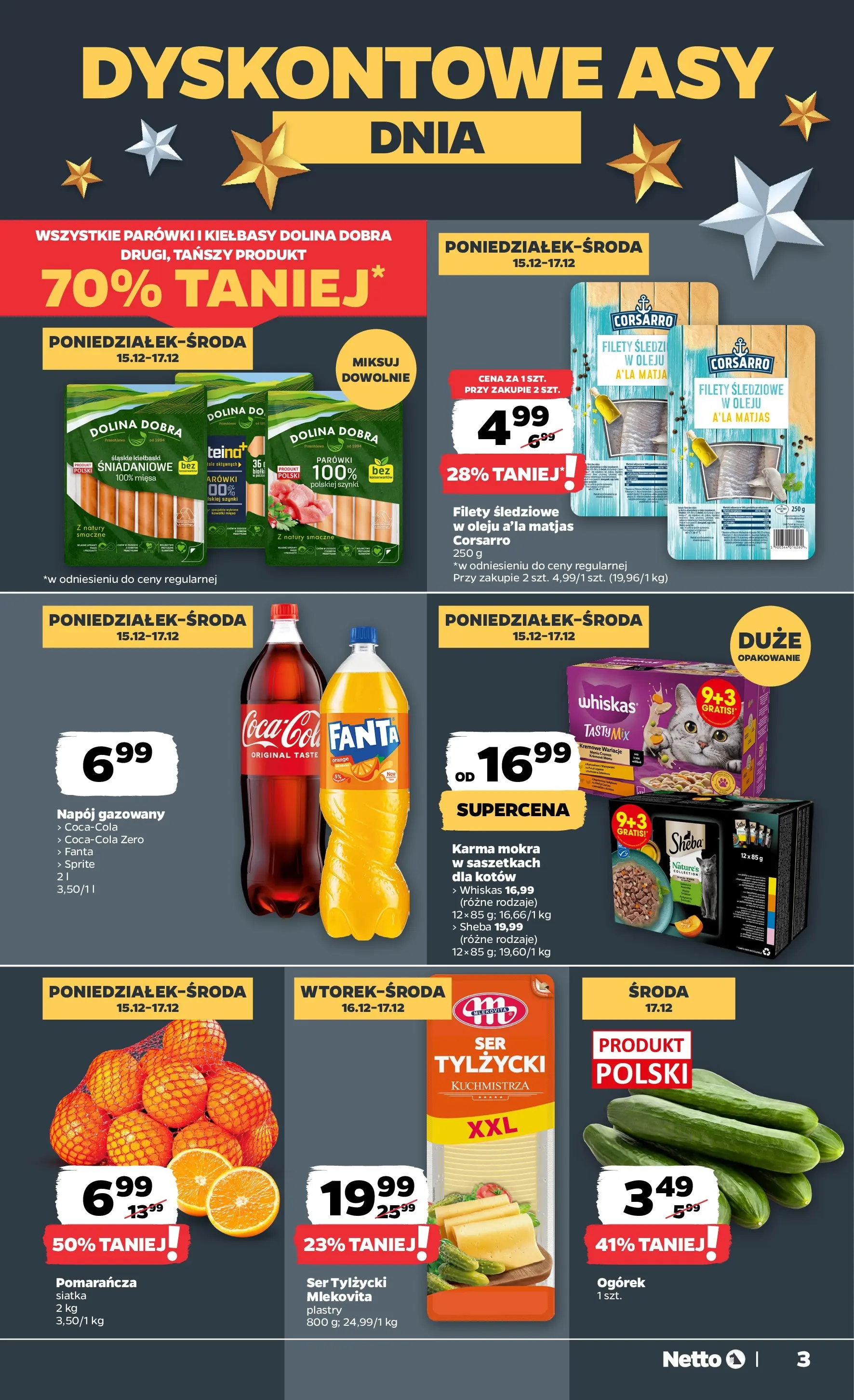 Netto gazetka - Spożywcza od 15.12.2025 - Aktualne promocje | Strona: 3 | Produkty: Sprite, Parówki, Kiełbaski, Ser