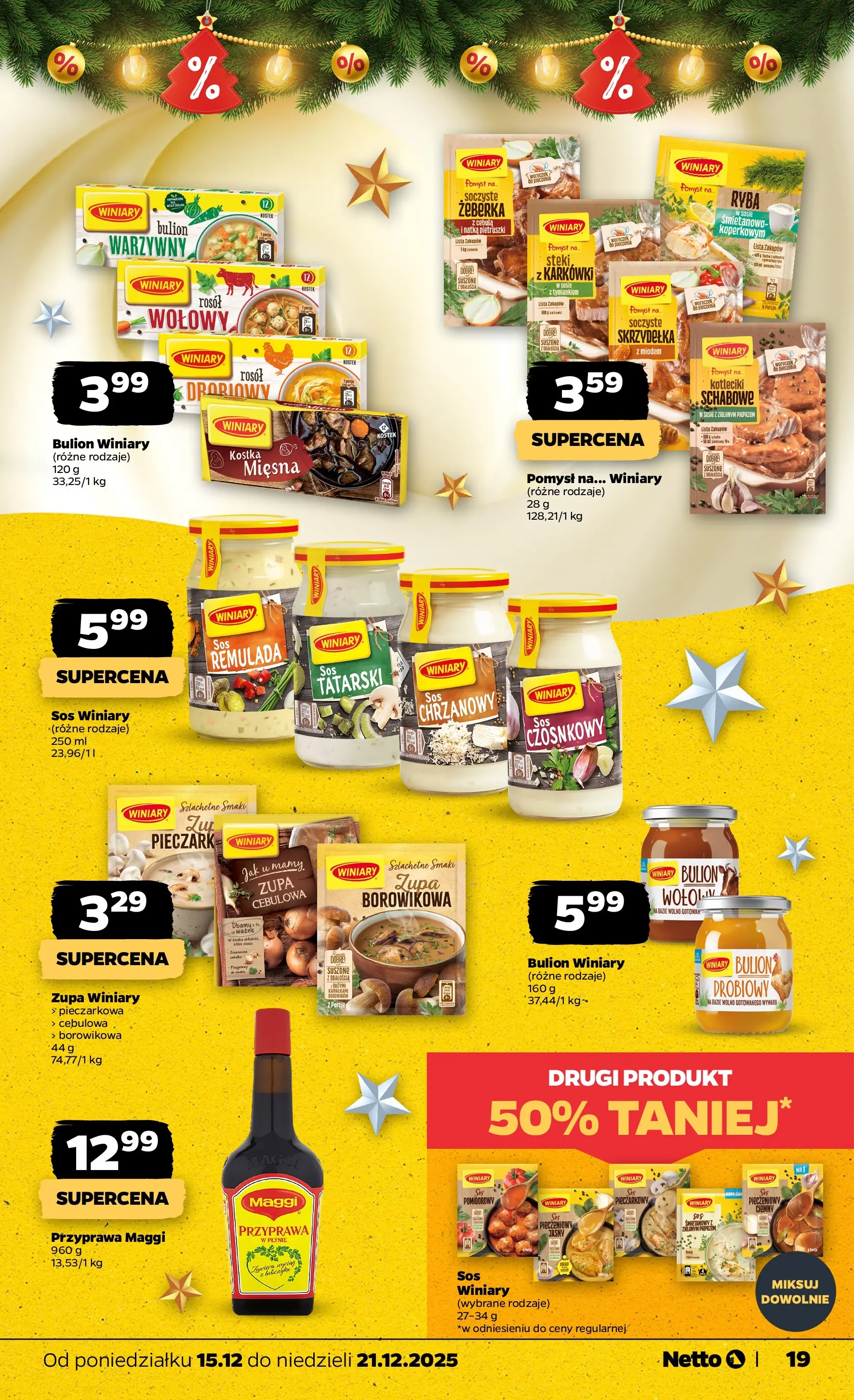 Netto gazetka - Spożywcza od 15.12.2025 - Aktualne promocje | Strona: 19 | Produkty: Steki, Zupa, Ryba, Sos